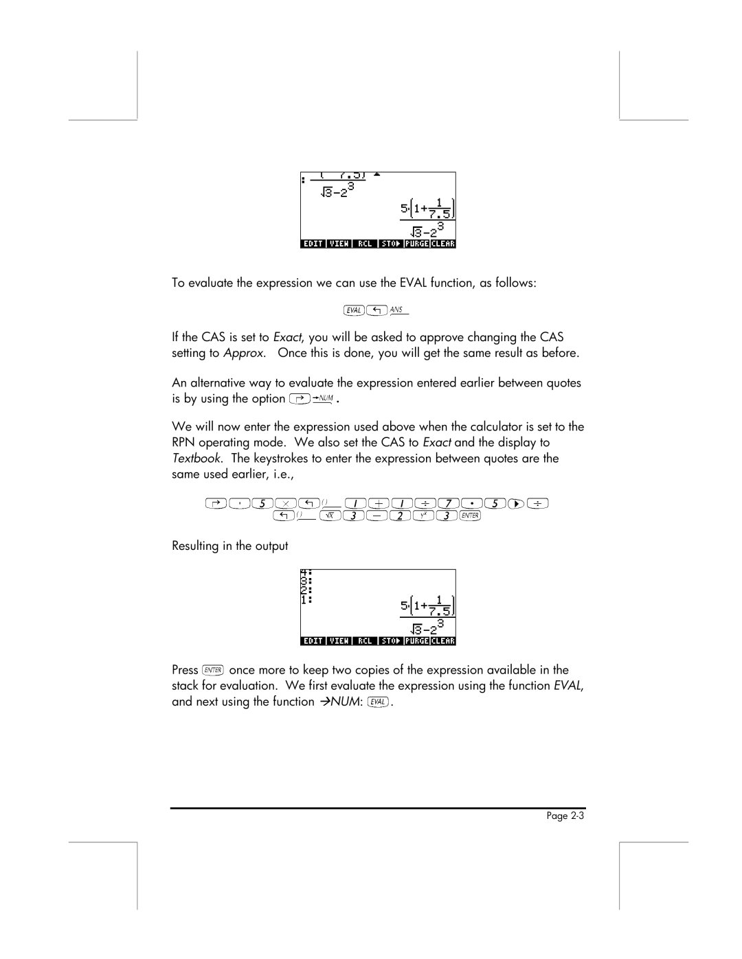 HP 49g manual Resulting…in³5*„Ü1+1/7the output„ÜR3-2Q3`.5 