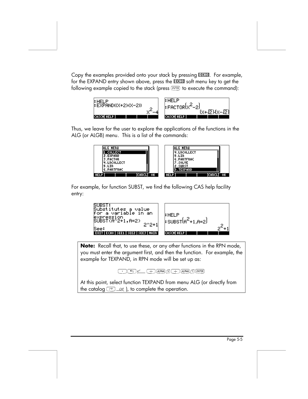 HP 49g manual To execute the command, Catalog To complete the operation 