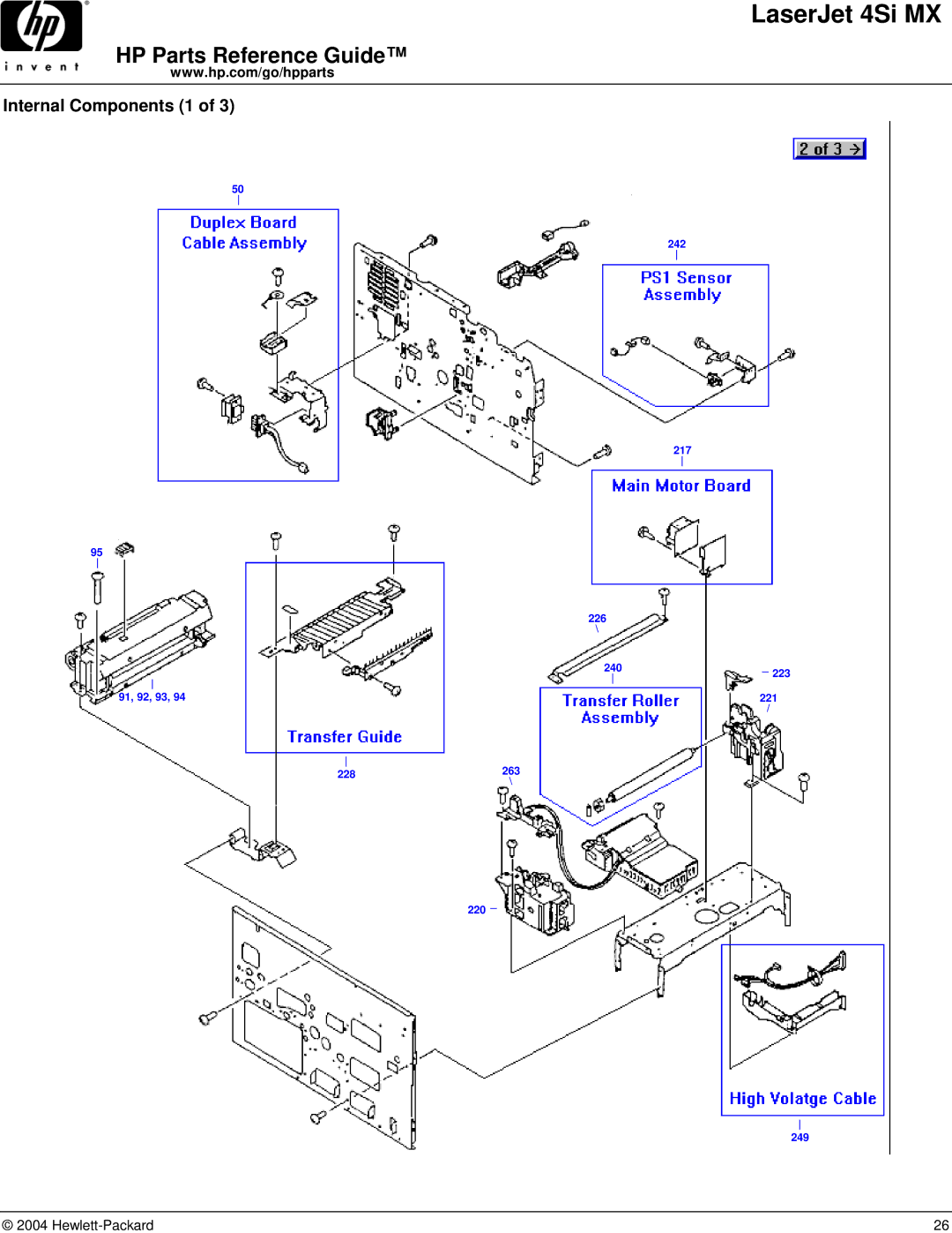 HP 4SI MX manual Internal Components 1 