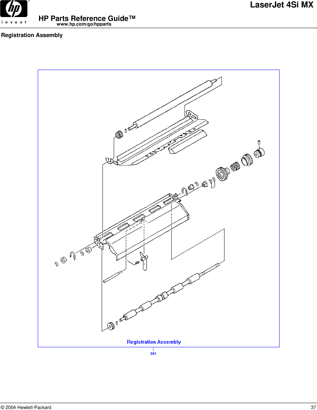 HP 4SI MX manual Registration Assembly 