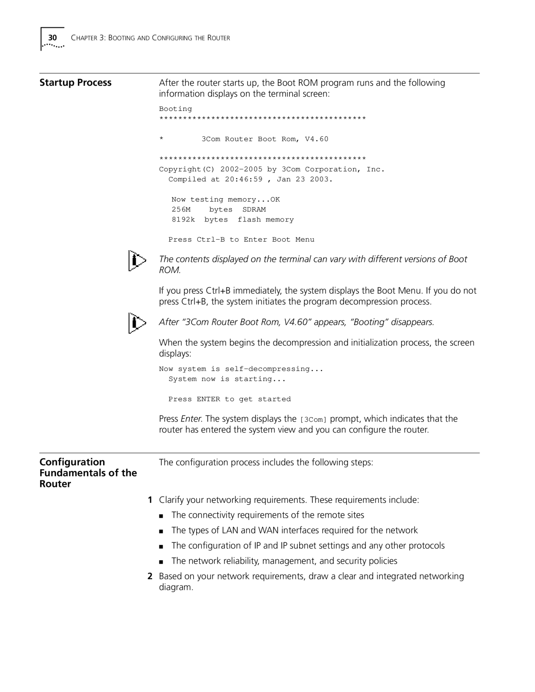 HP 5000 Router manual Startup Process, Configuration, Fundamentals Router 