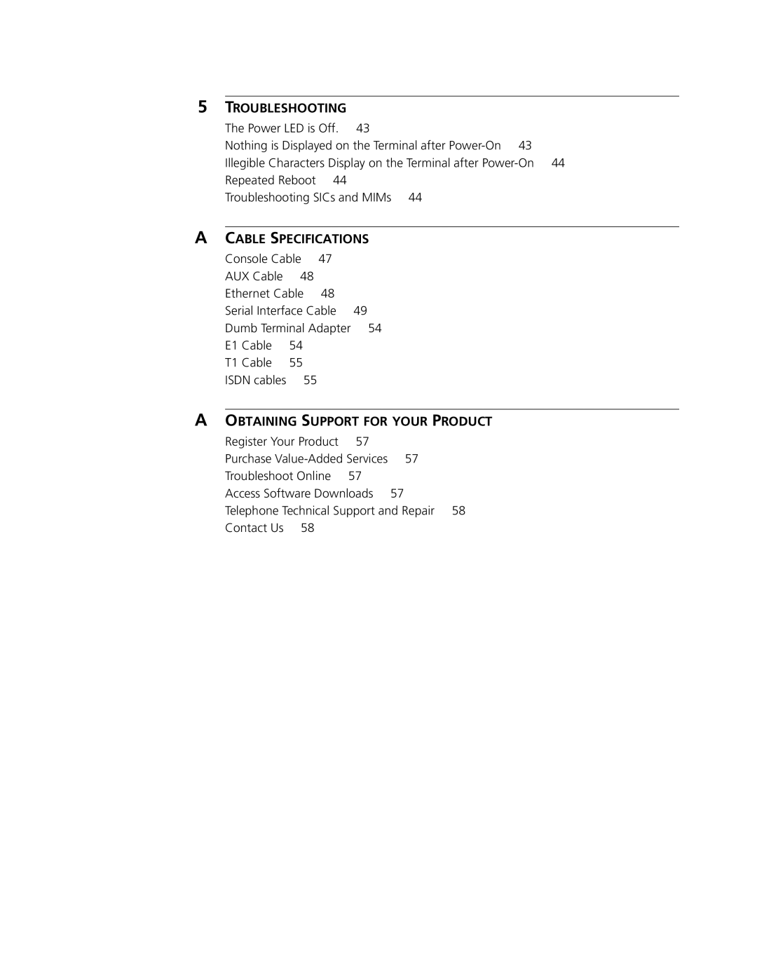 HP 5000 Router manual Troubleshooting 