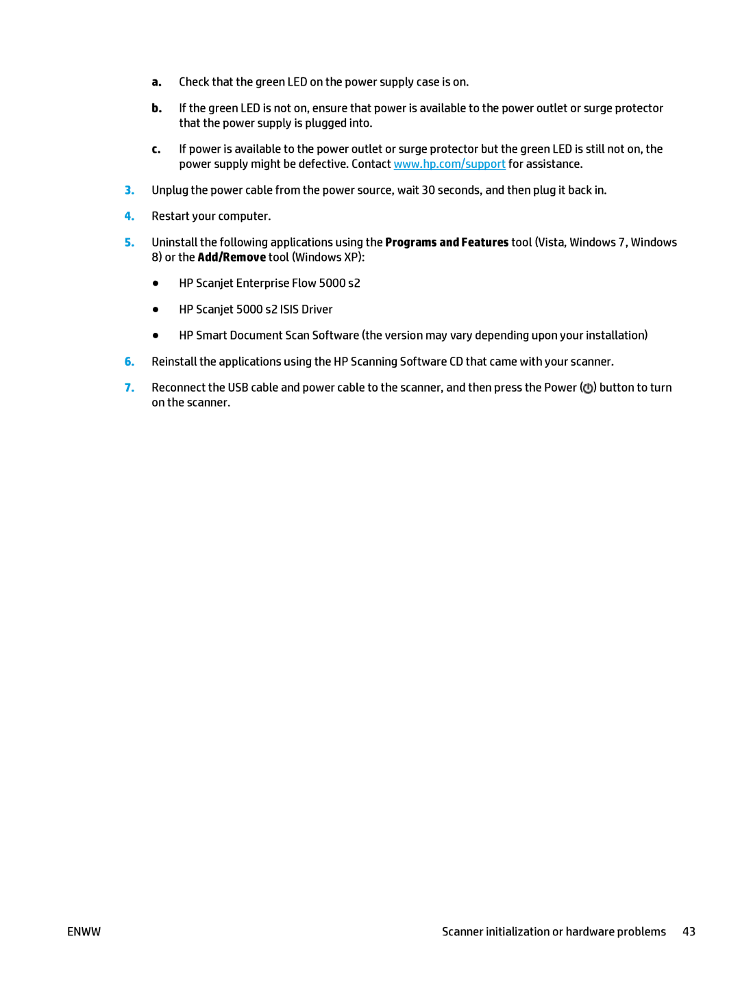 HP 5000 s2 Sheet-feed manual Enww 