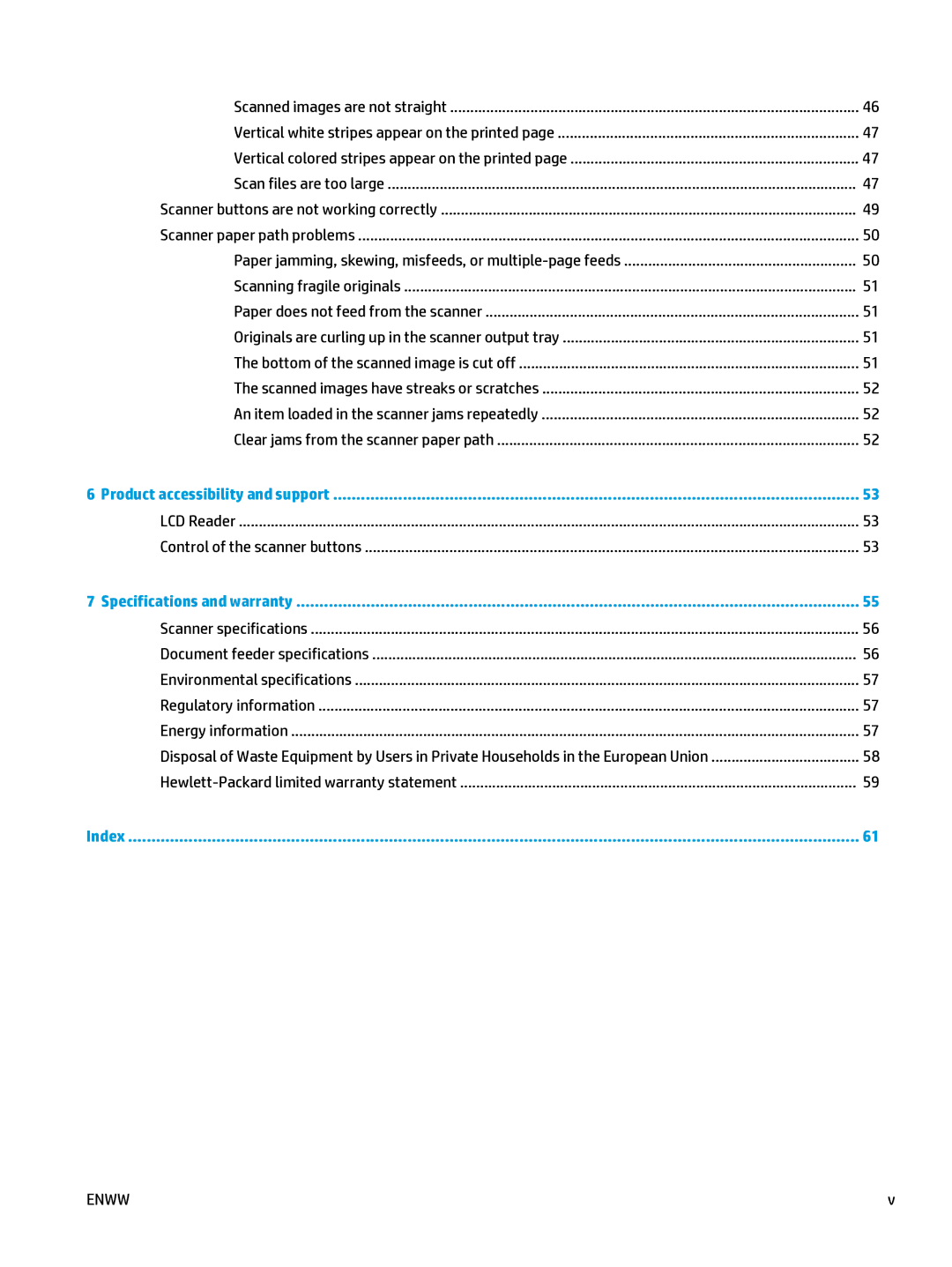 HP 5000 s2 Sheet-feed manual Product accessibility and support 