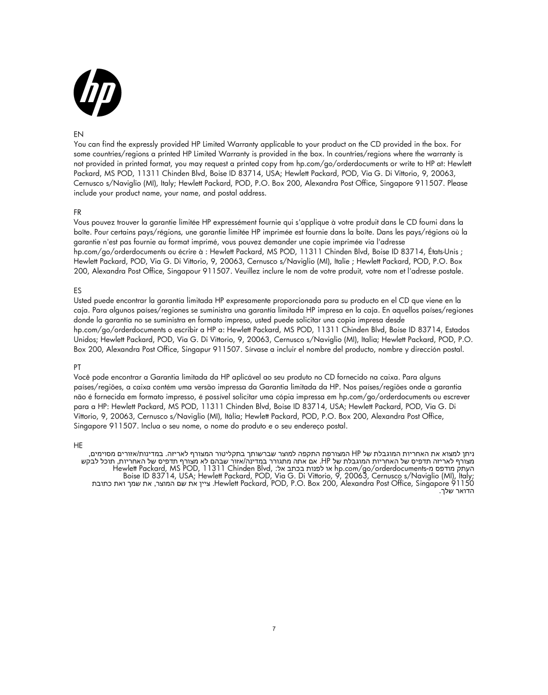 HP 5000 s2 Sheet-feed manual 