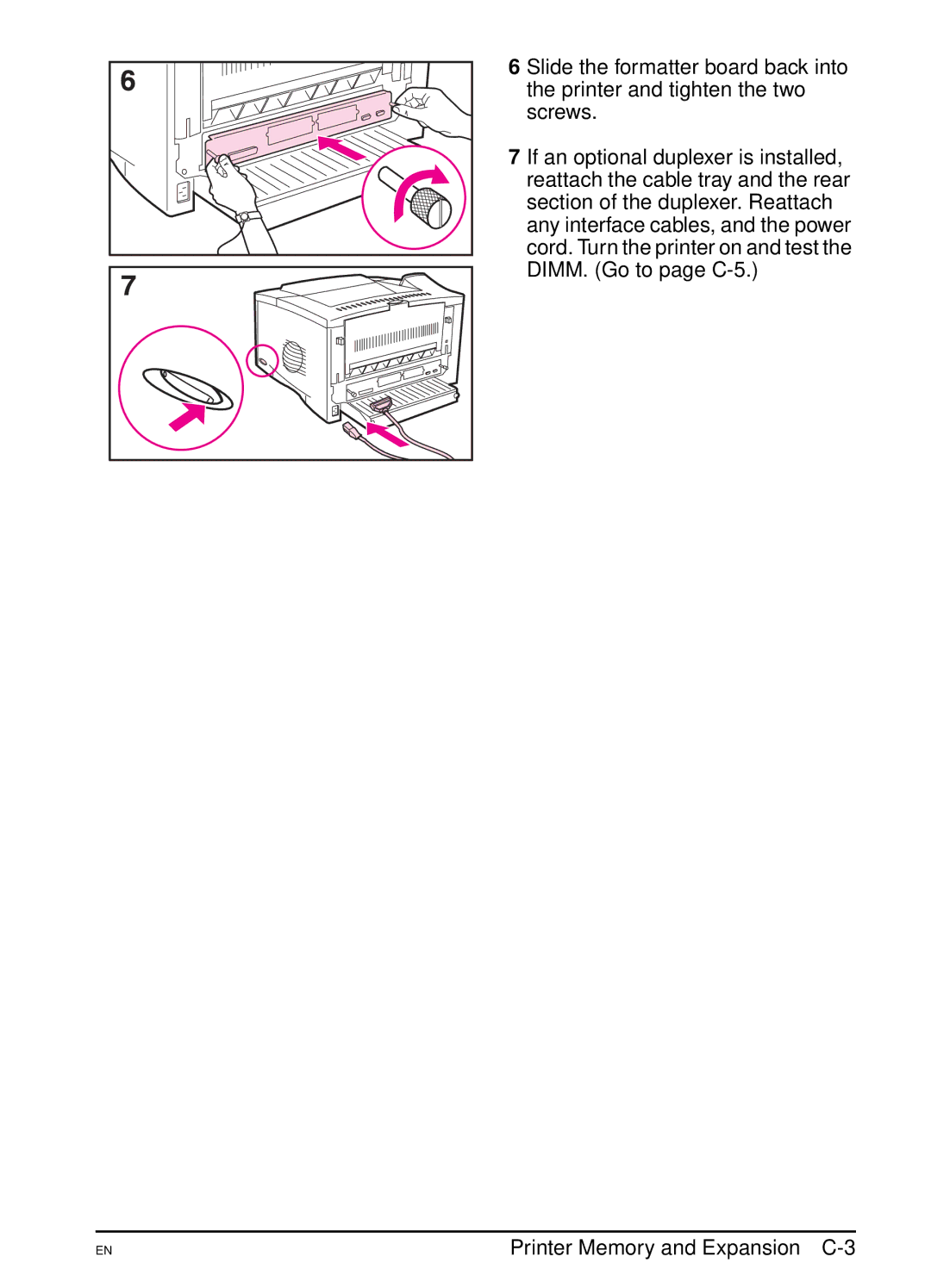 HP 5000 manual Printer Memory and Expansion C-3 