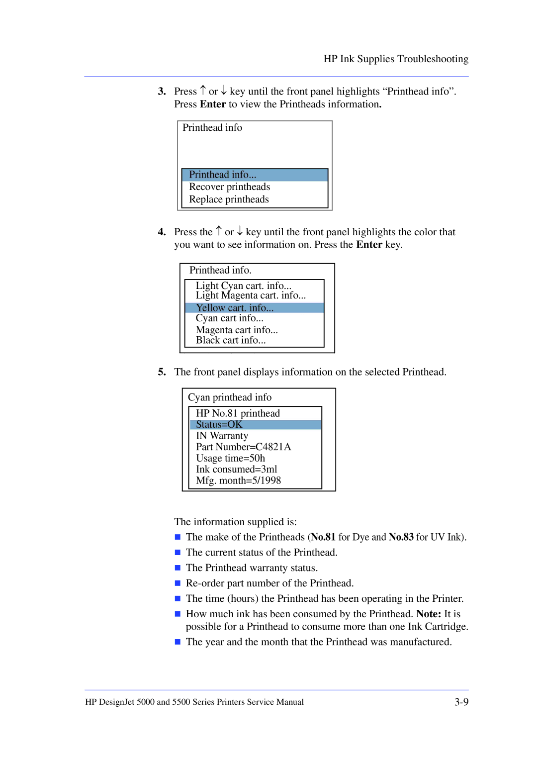 HP 5000 manual 