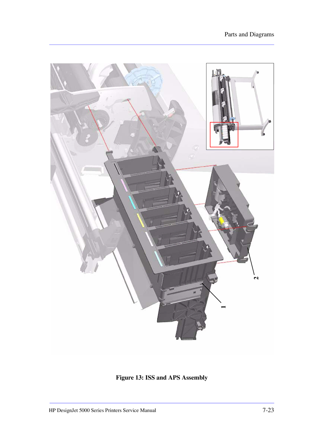 HP 5000 manual ISS and APS Assembly 