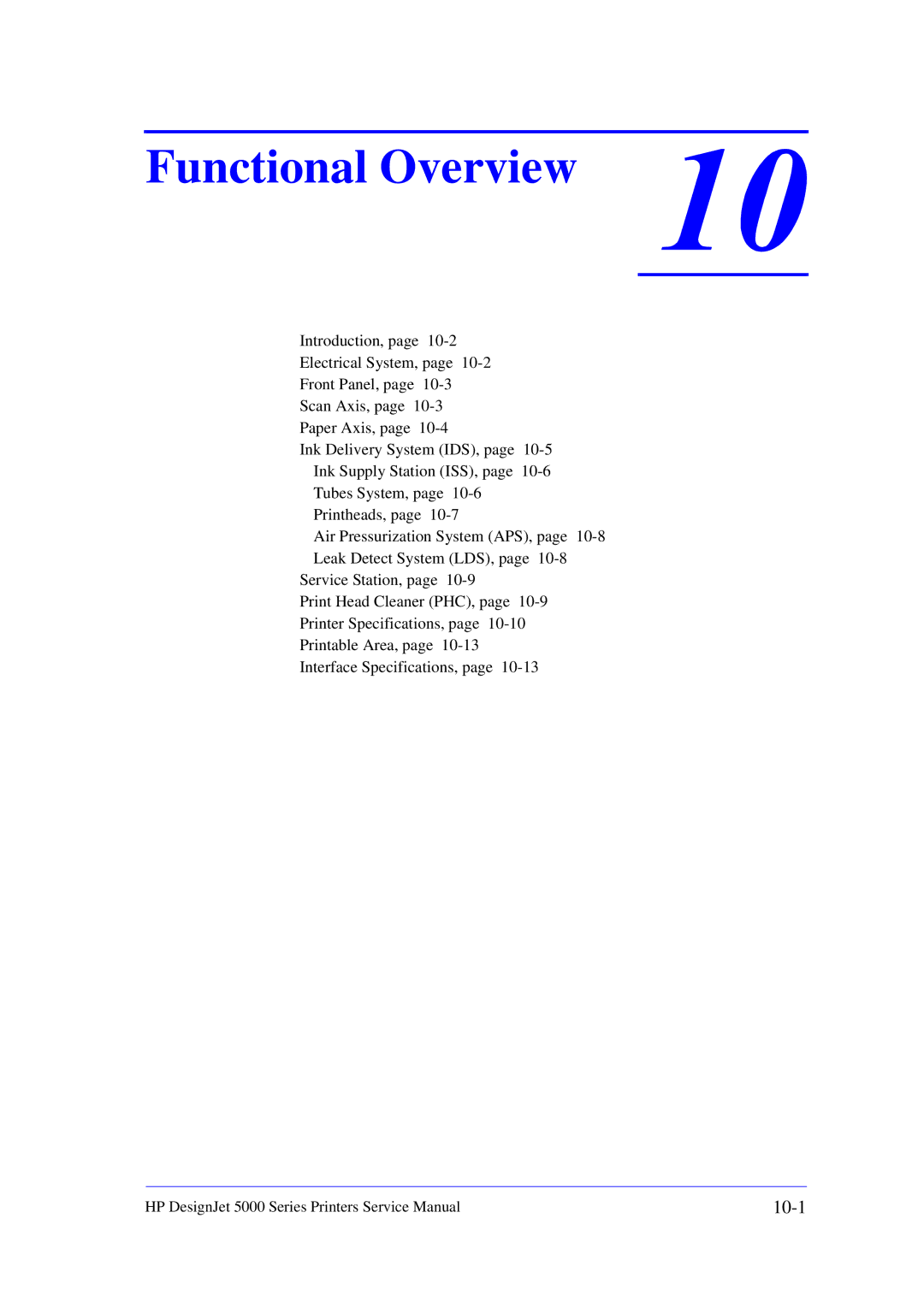 HP 5000 manual Functional Overview 