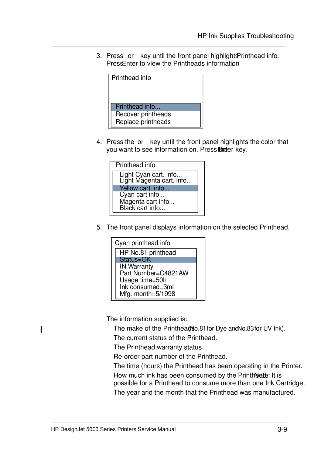 HP 5000 manual 