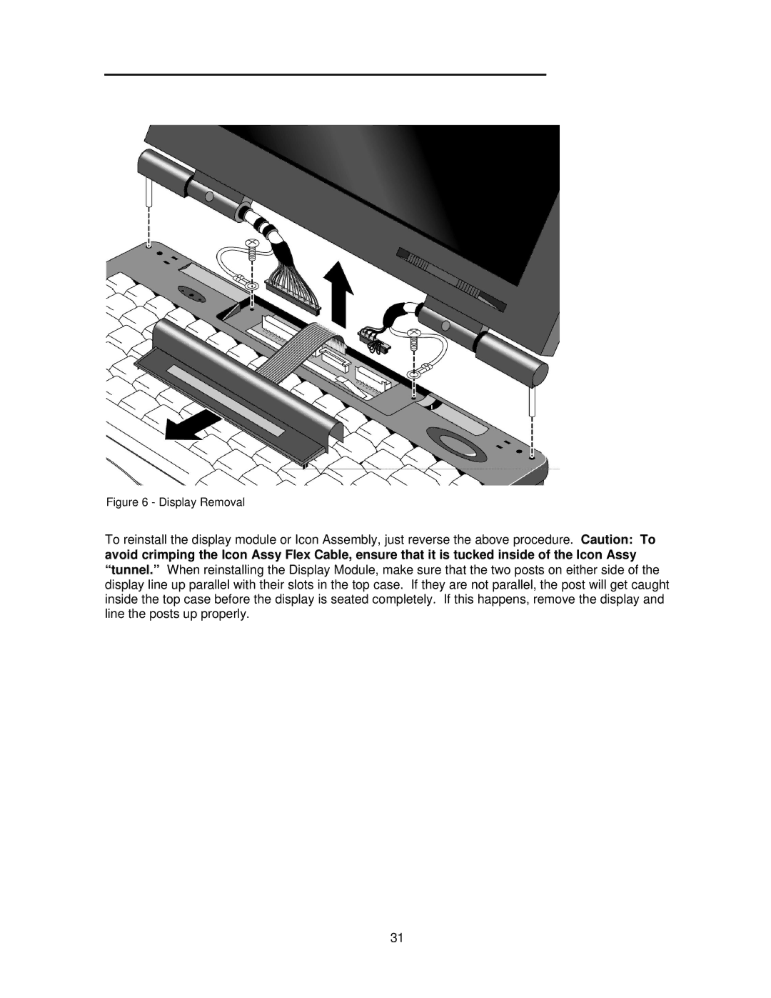 HP 5000C/CT manual Display Removal 