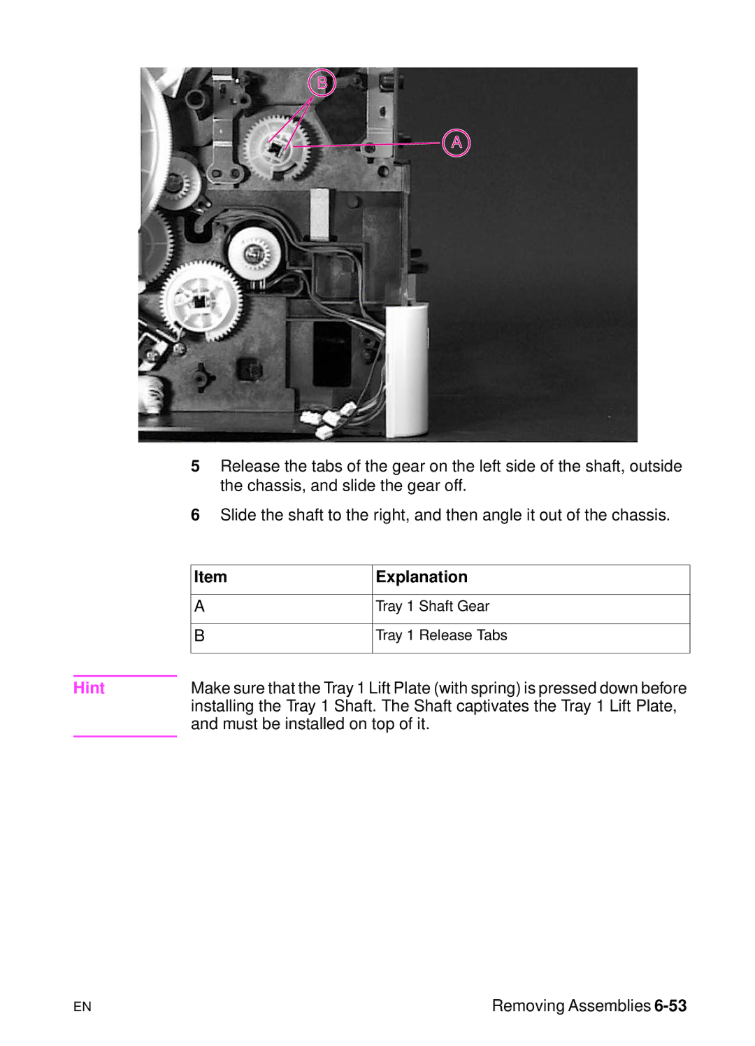 HP 5000n manual Must be installed on top of it 