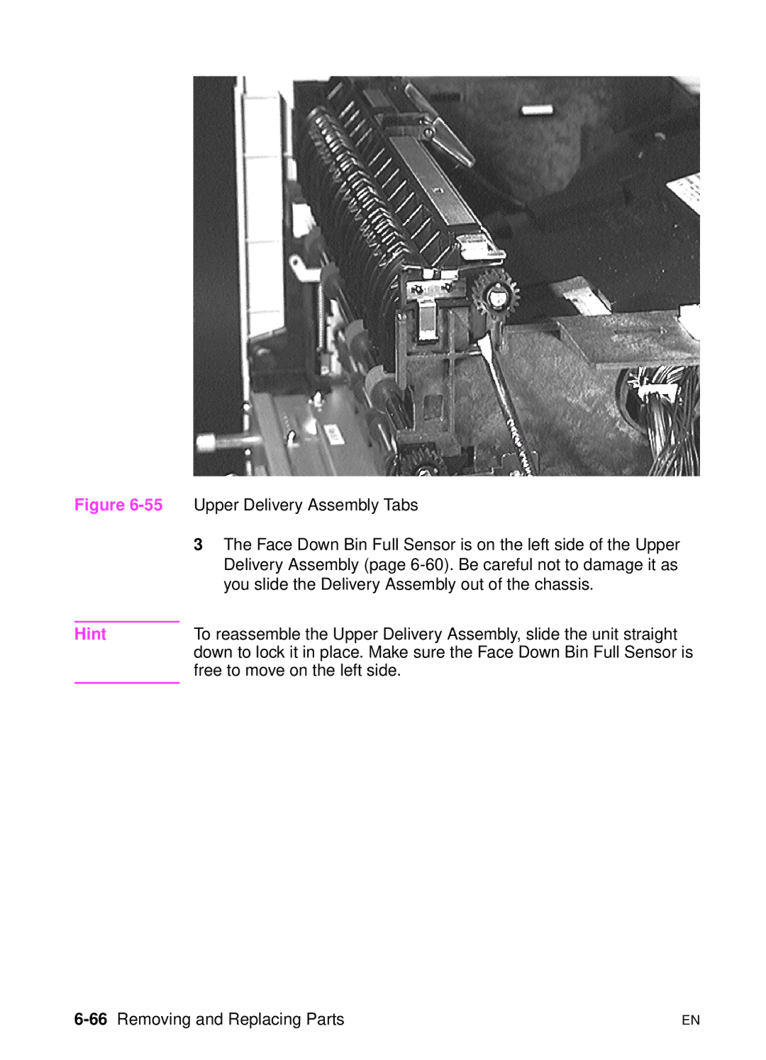 HP 5000n manual 66Removing and Replacing Parts 