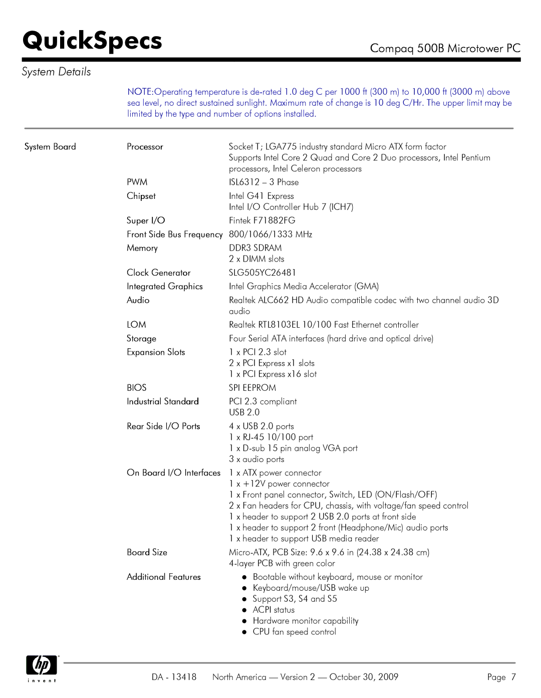 HP 500B VS875UT#ABA manual Pwm, Lom, Bios 