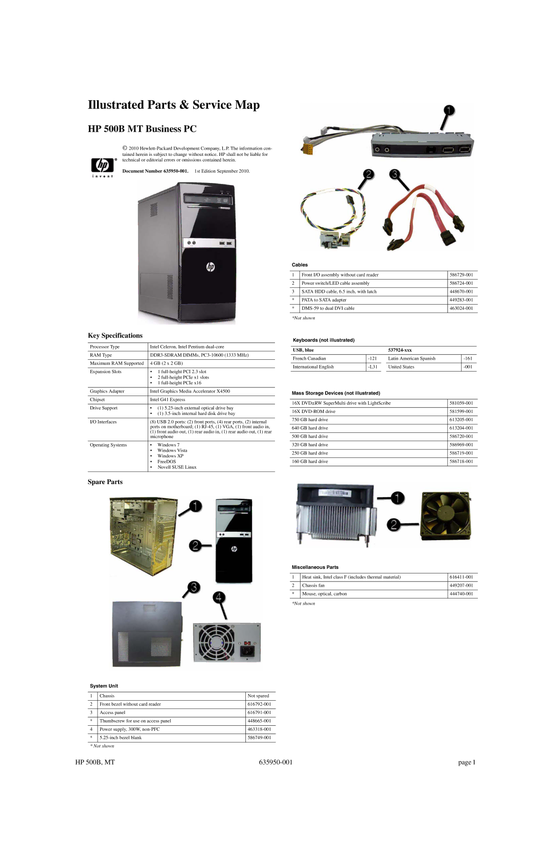 HP 500B manual Overview, Microtower 