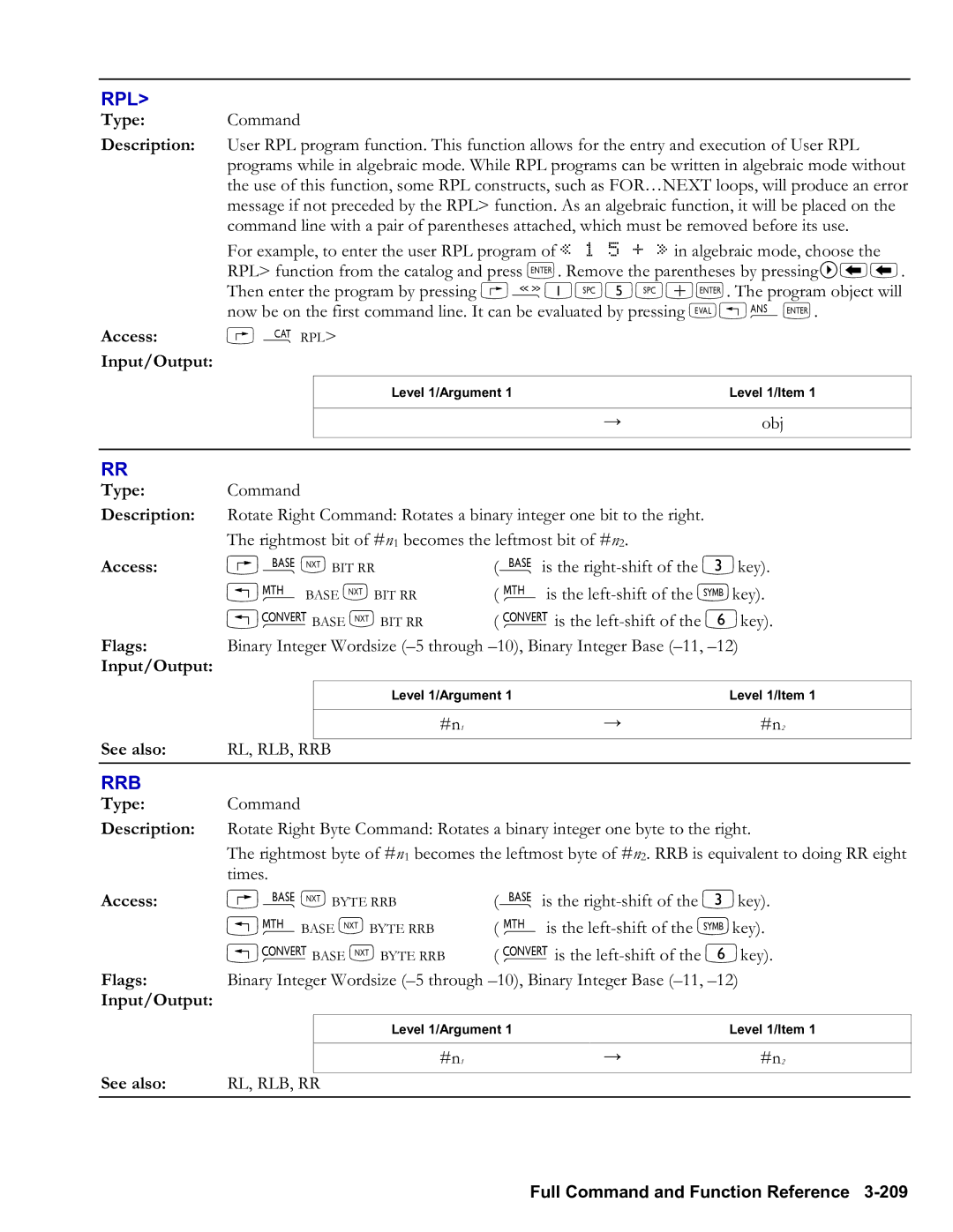 HP 48gII Graphing Rpl, Rl, Rlb, Rrb, Access … ÃL Byte RRB Is the rightshift of the 3key, Is the leftshift of the 6key 