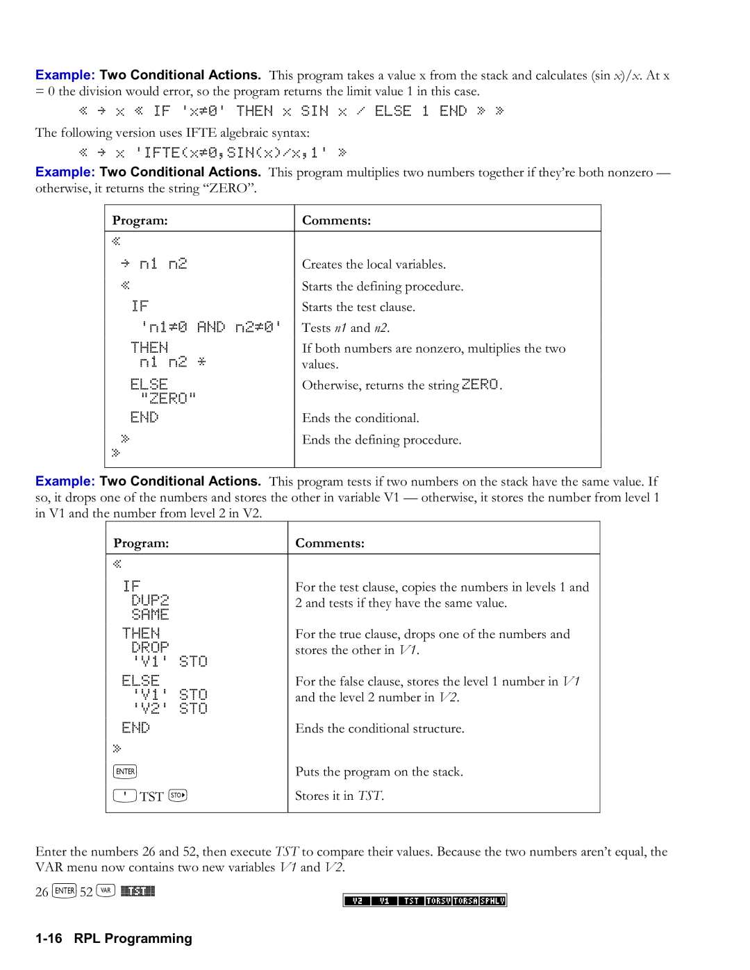 HP 50g Graphing, 48gII Graphing manual Otst K, 26 `52 J %TST% 