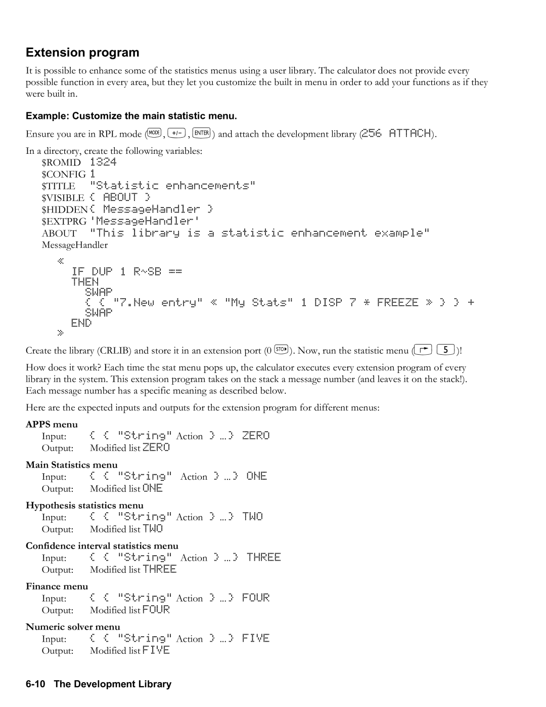 HP 50g Graphing, 48gII Graphing manual Extension program 