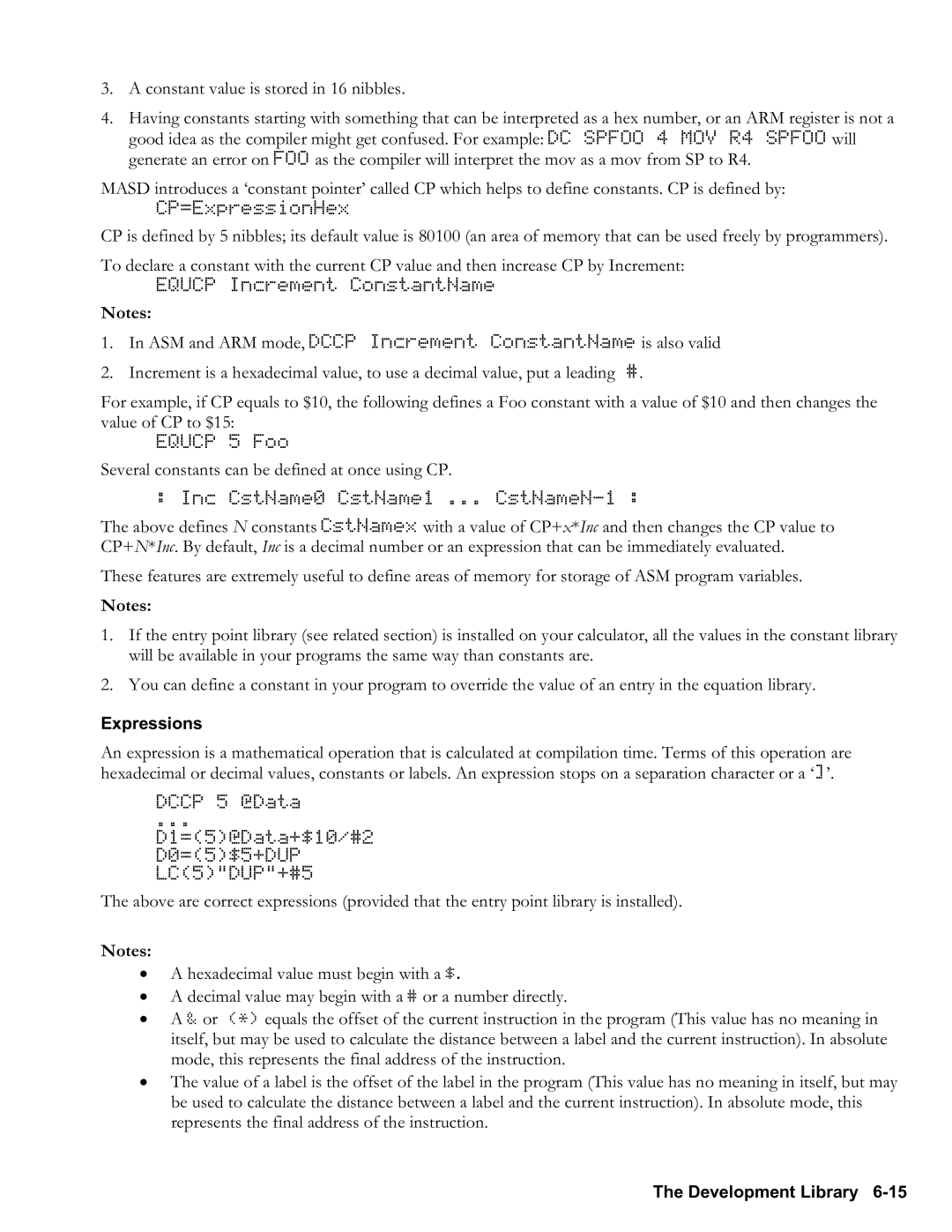 HP 48gII Graphing, 50g Graphing manual Expressions 