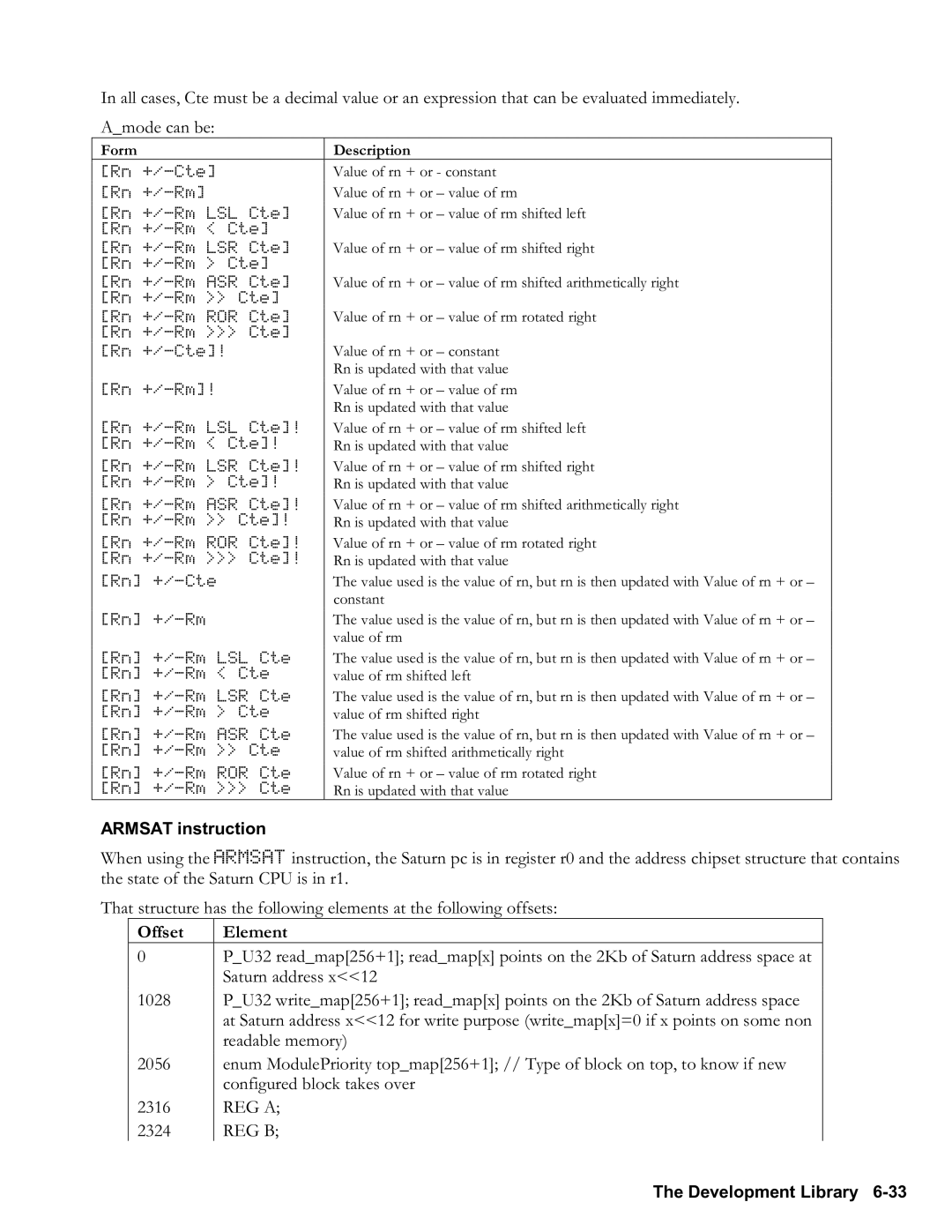 HP 48gII Graphing, 50g Graphing manual Armsat instruction, Offset Element, REG a, Reg B 