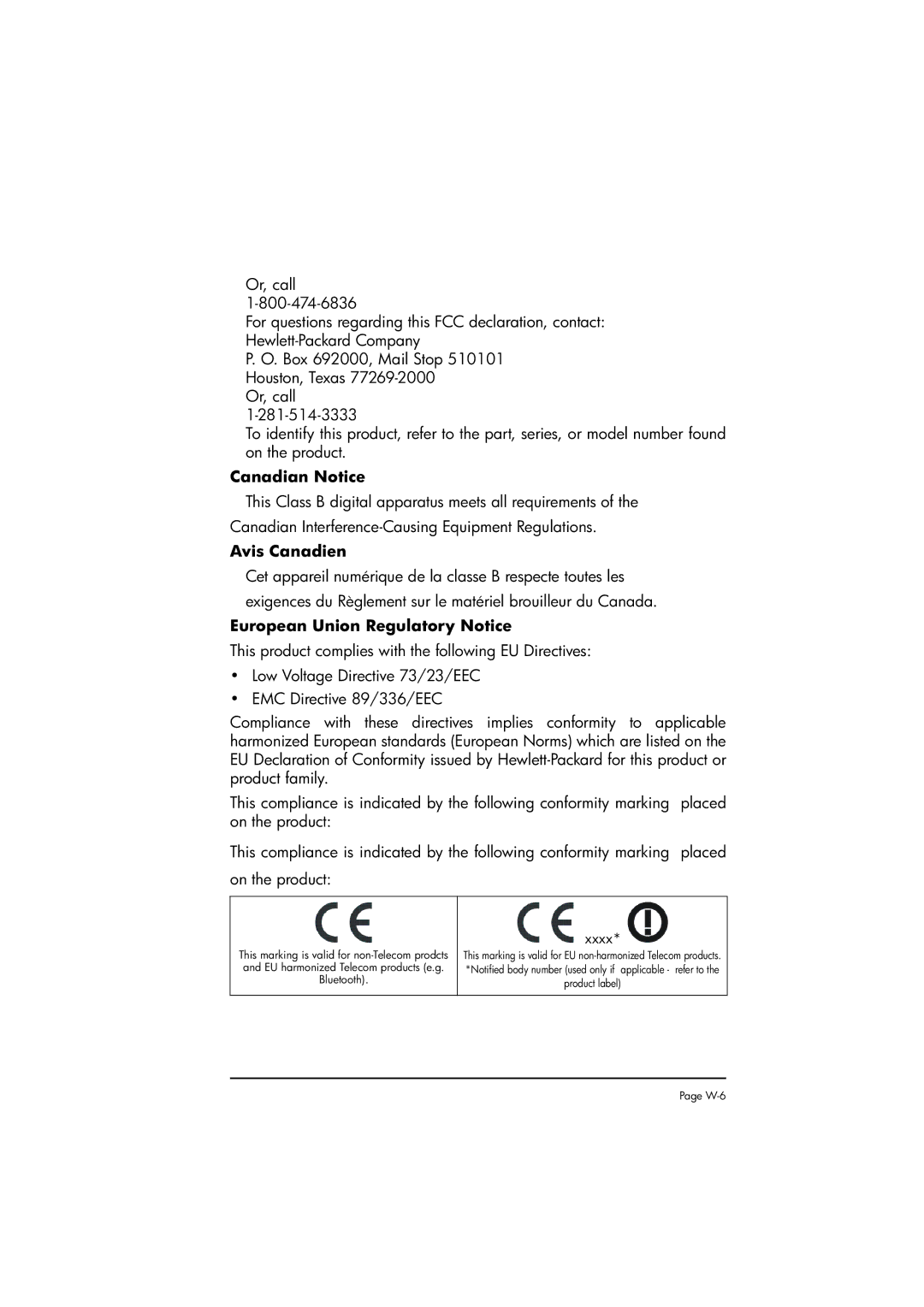 HP 50g manual Canadian Notice 