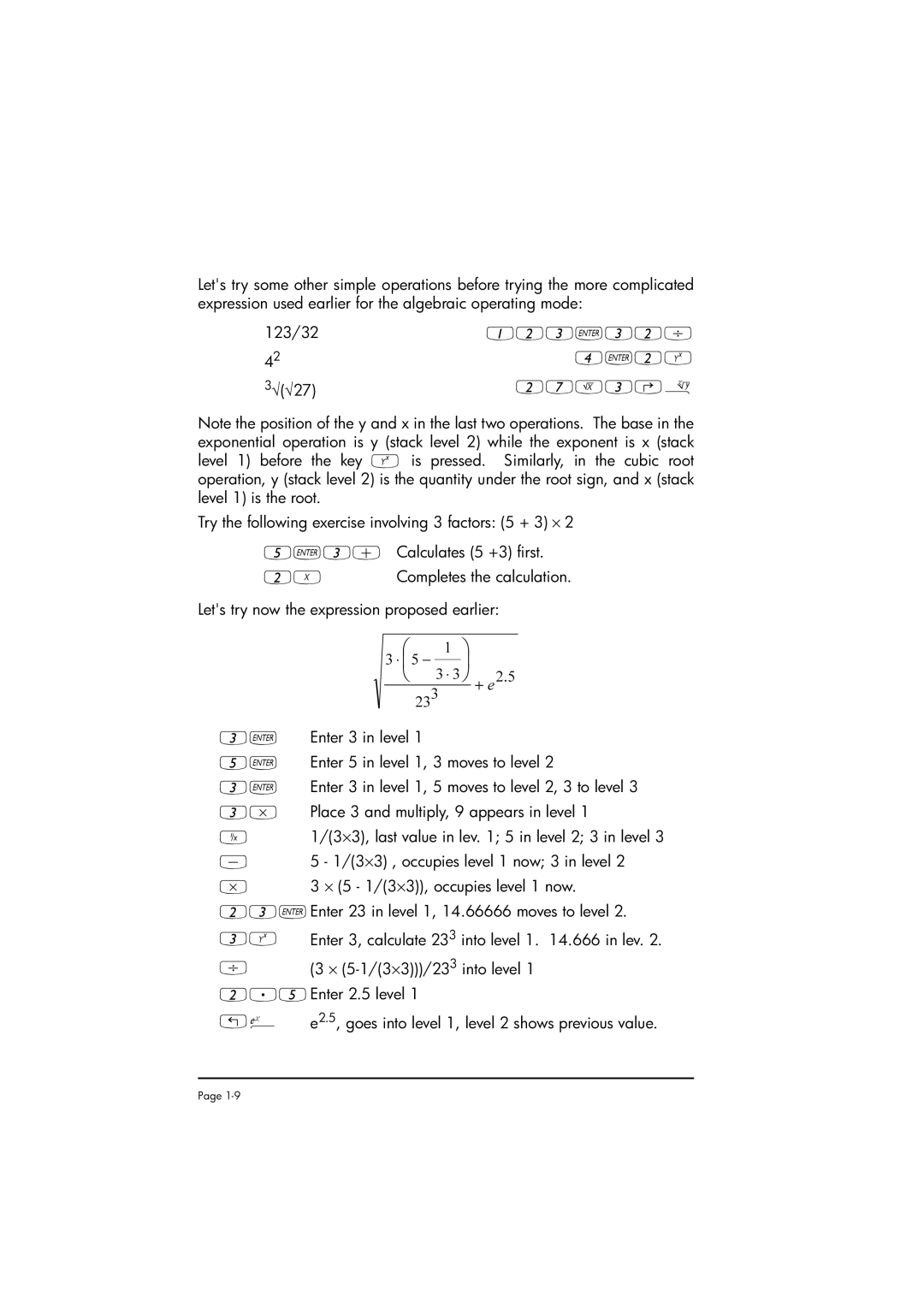 HP 50g manual Lets try now the expression proposed earlier 