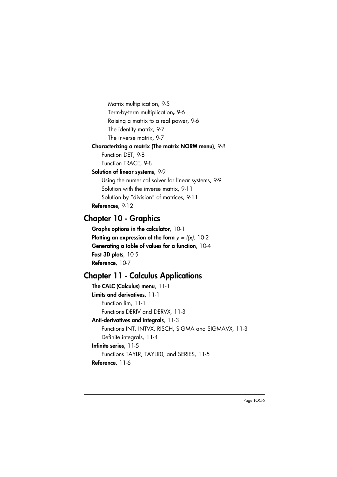 HP 50g manual Graphics, Calculus Applications 