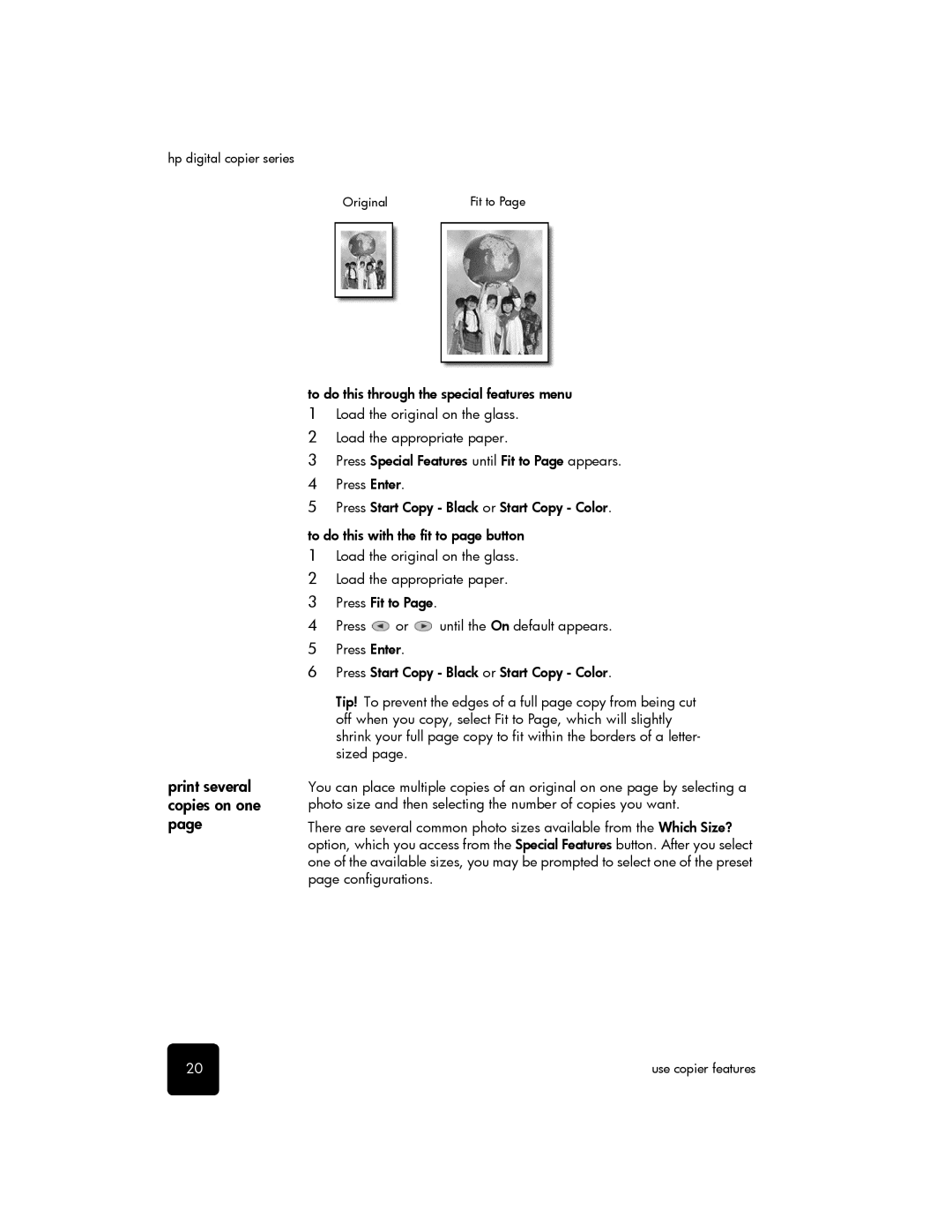 HP 510 manual Print several copies on one 