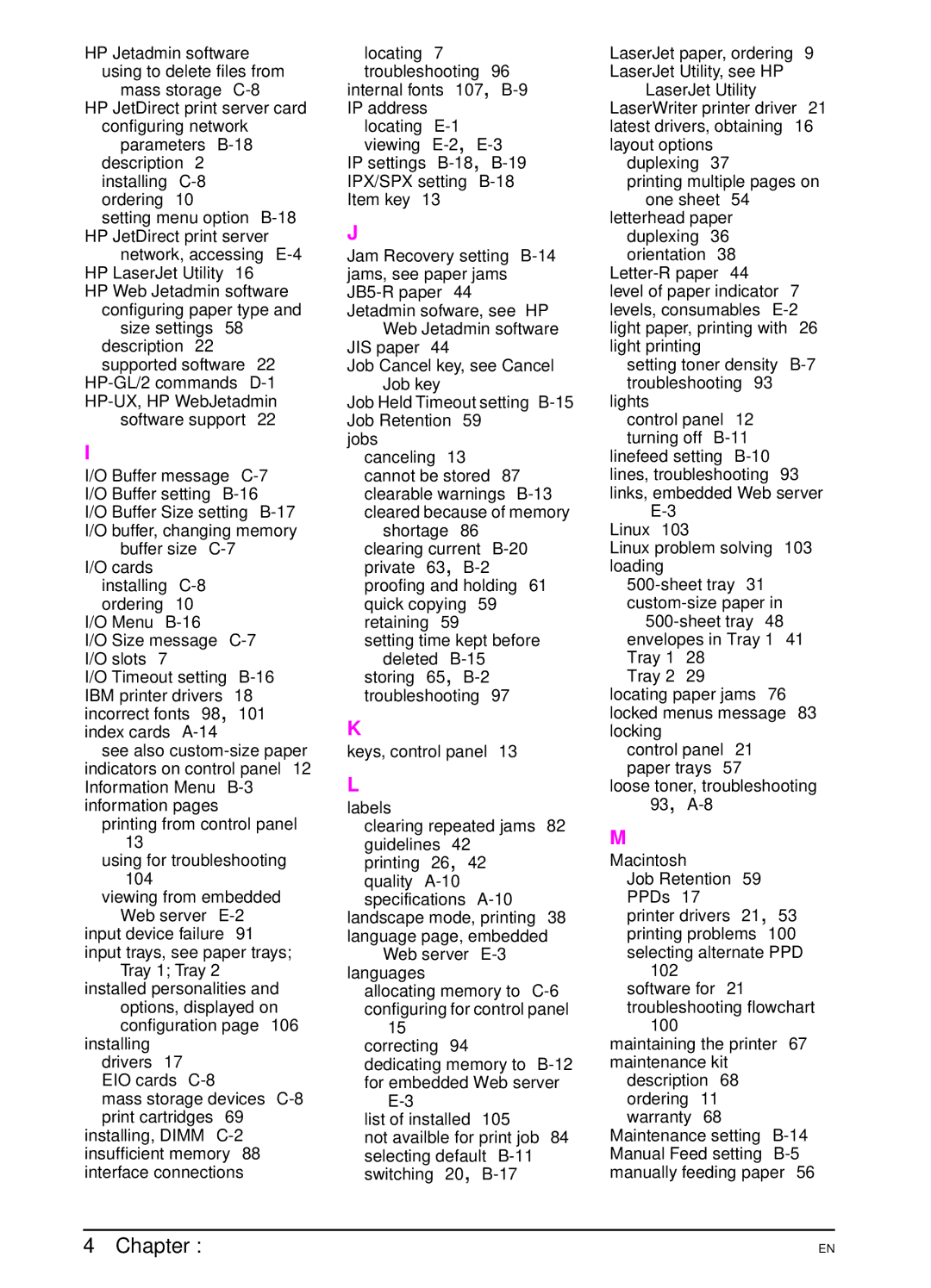 HP 5100dtn, 5100tn manual Chapter 