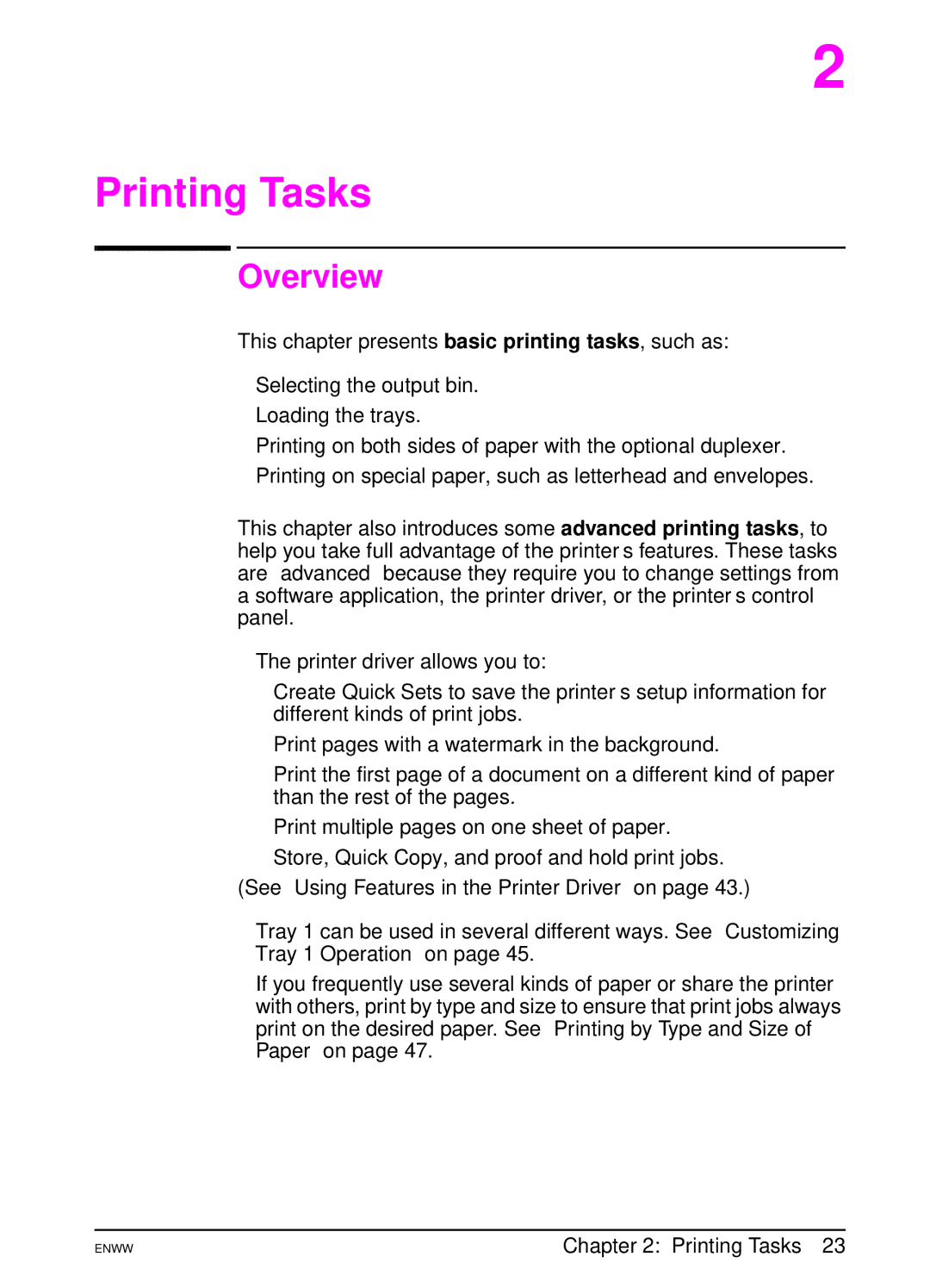 HP 5100tn, 5100dtn manual Printing Tasks 