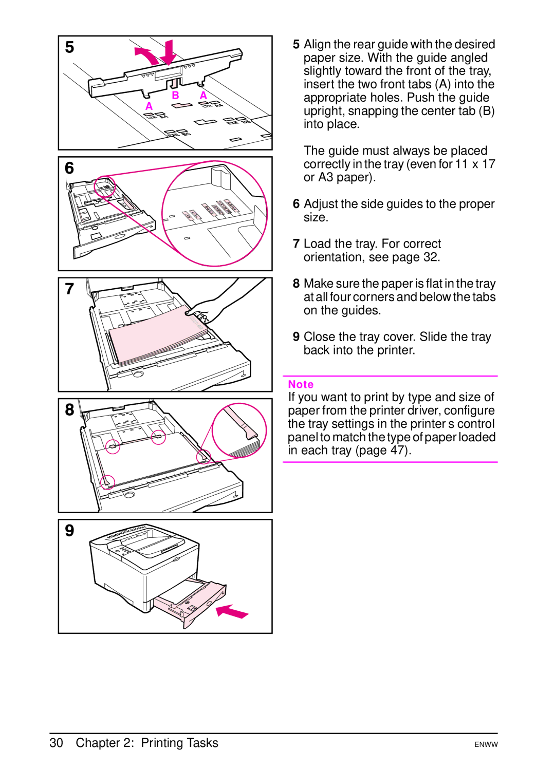 HP 5100dtn, 5100tn manual Load the tray. For correct orientation, see 