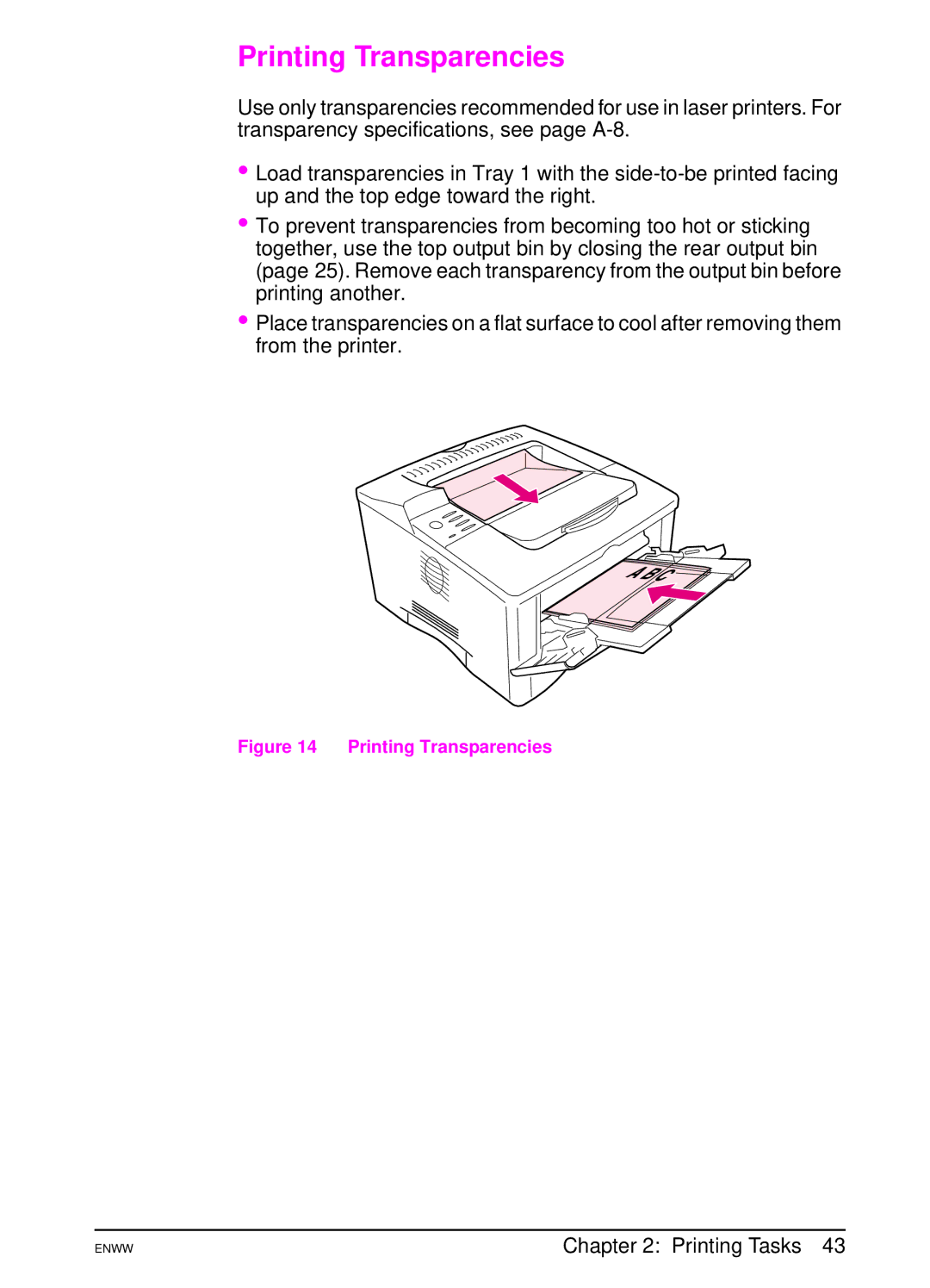 HP 5100tn, 5100dtn manual Printing Transparencies 