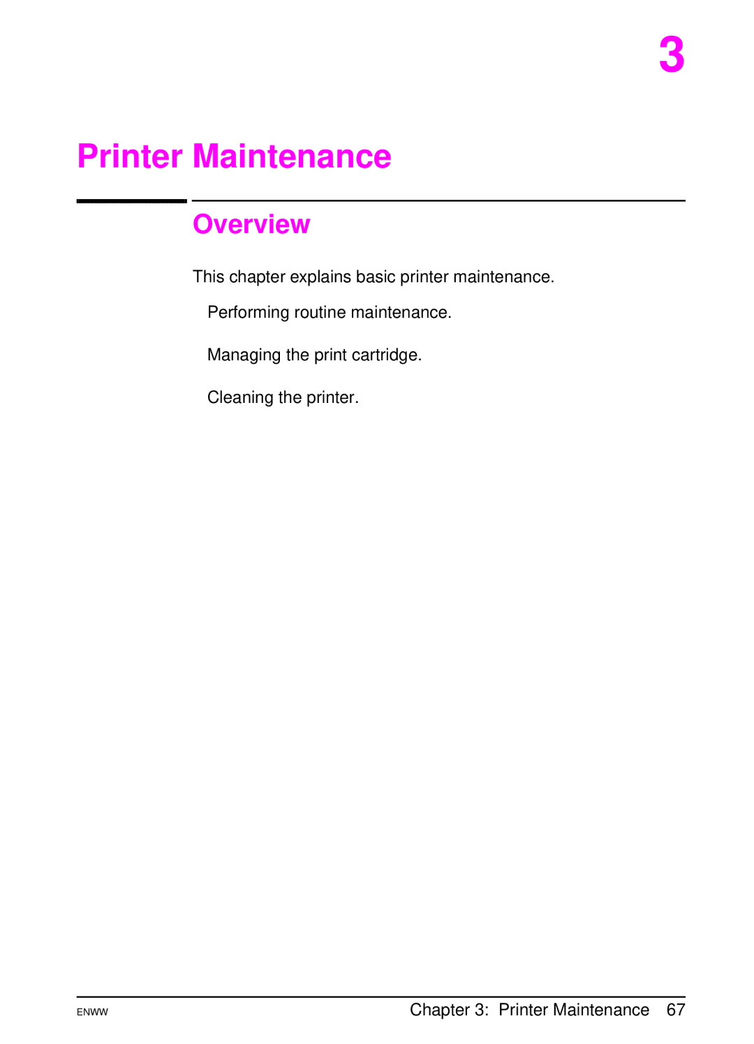 HP 5100tn, 5100dtn manual Printer Maintenance 