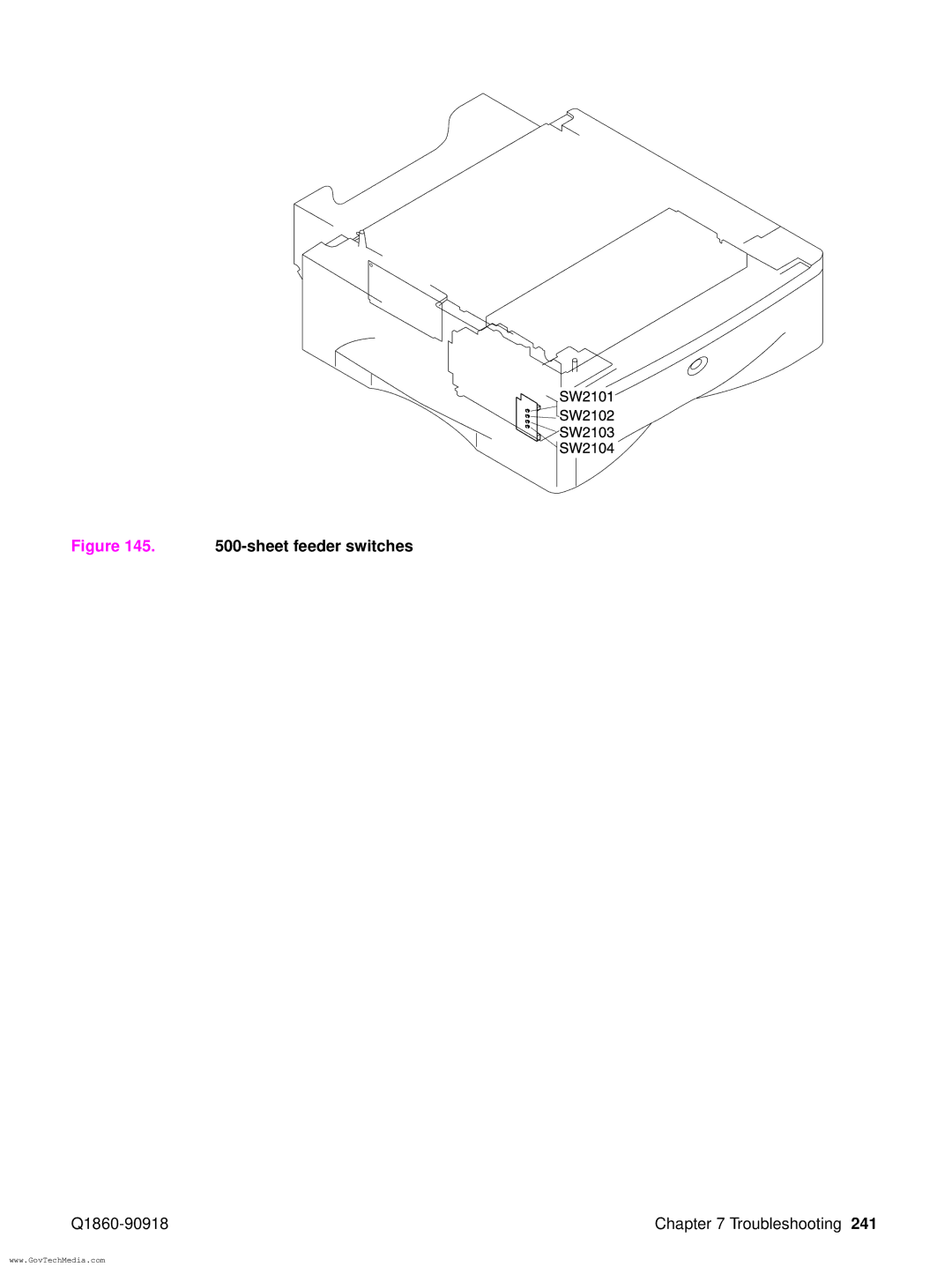 HP 5100LE manual Sheet feeder switches 