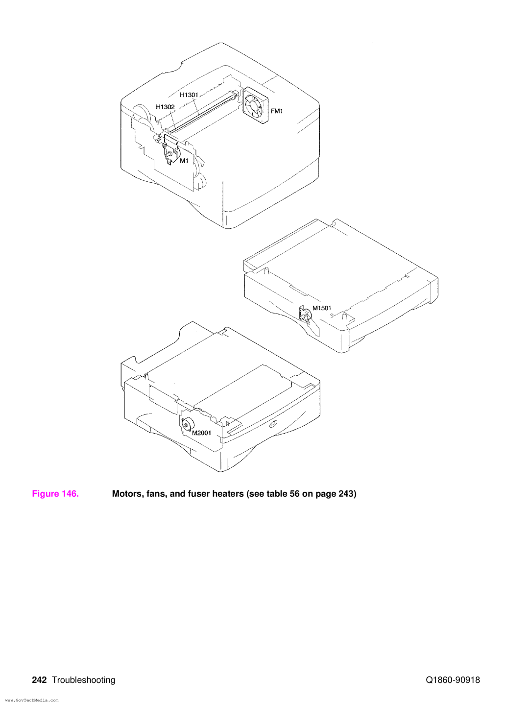 HP 5100LE manual Motors, fans, and fuser heaters see on 