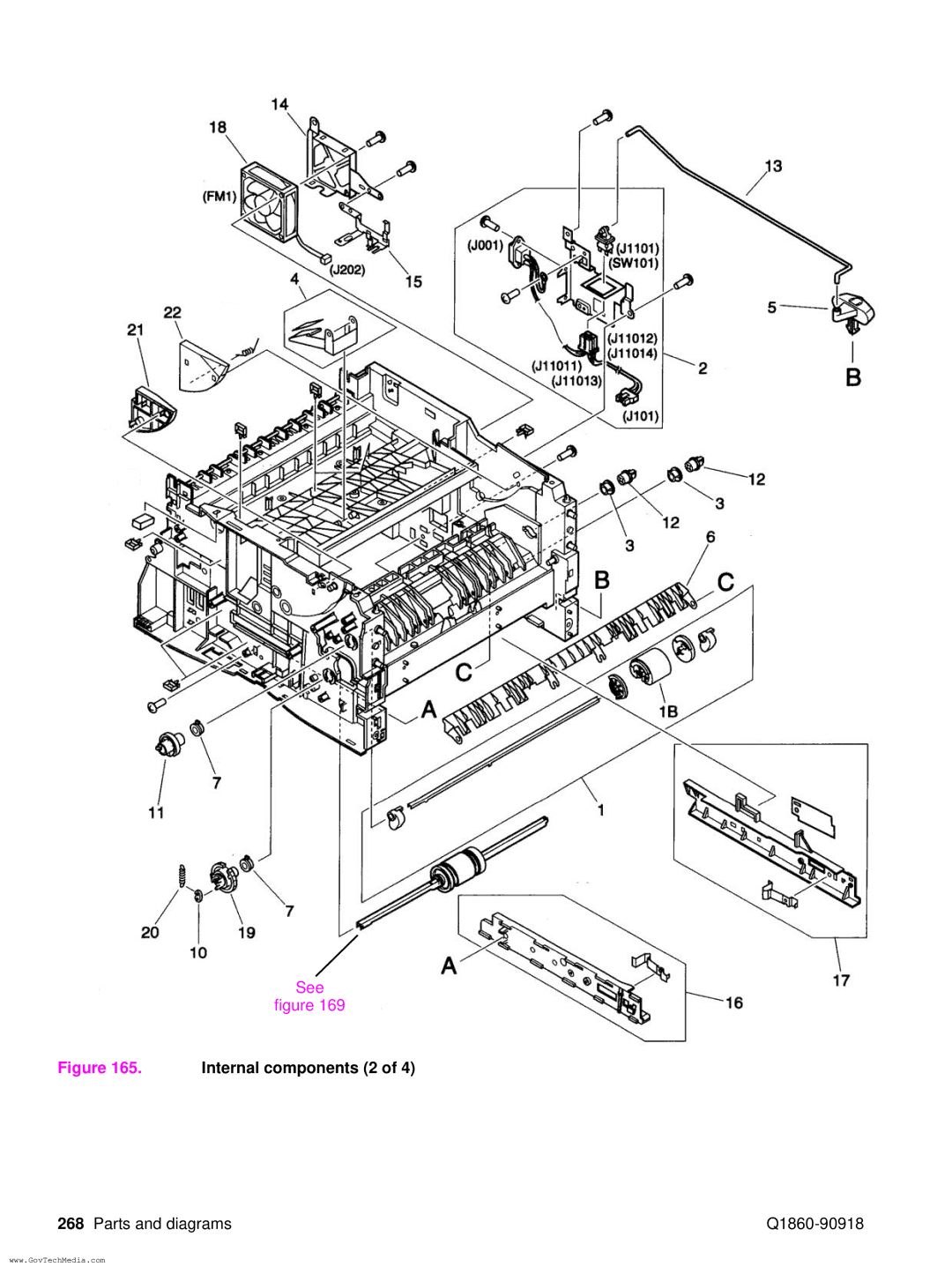 HP 5100LE manual Internal components 2 