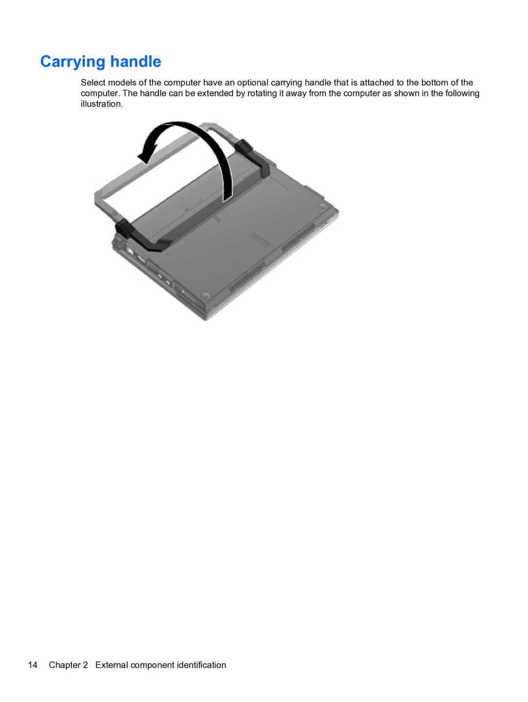 HP 5102 manual Carrying handle 