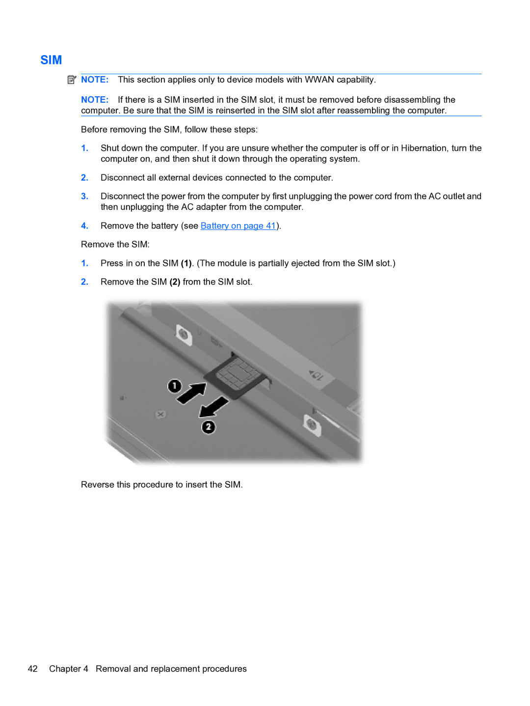 HP 5102 manual Sim 