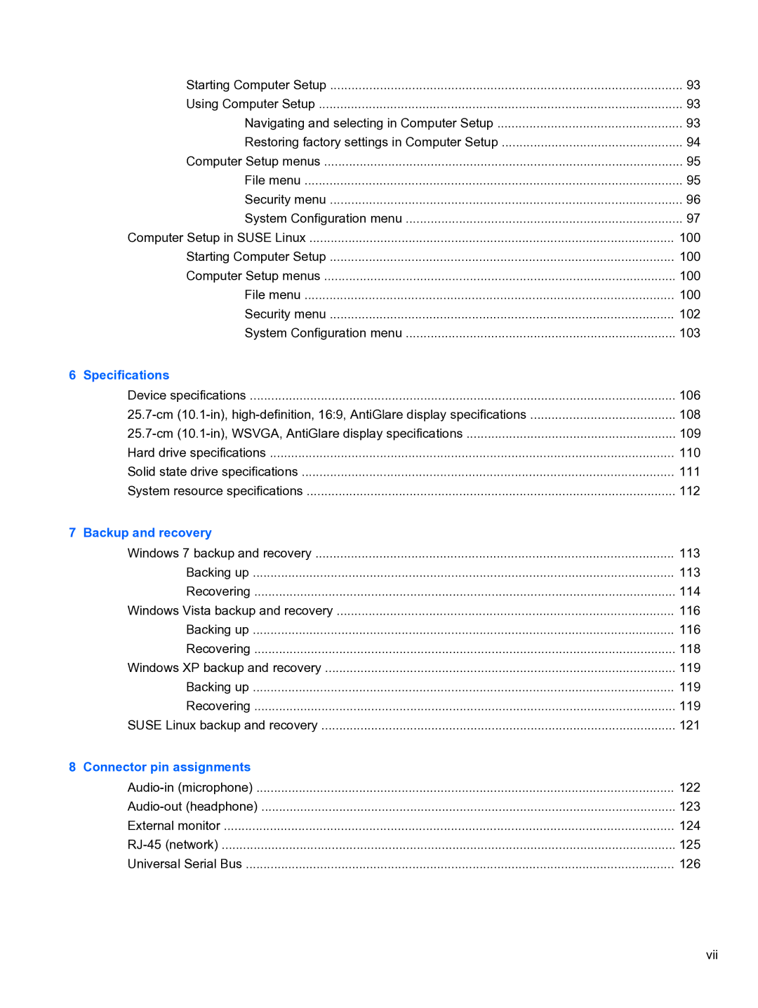 HP 5102 manual Specifications 