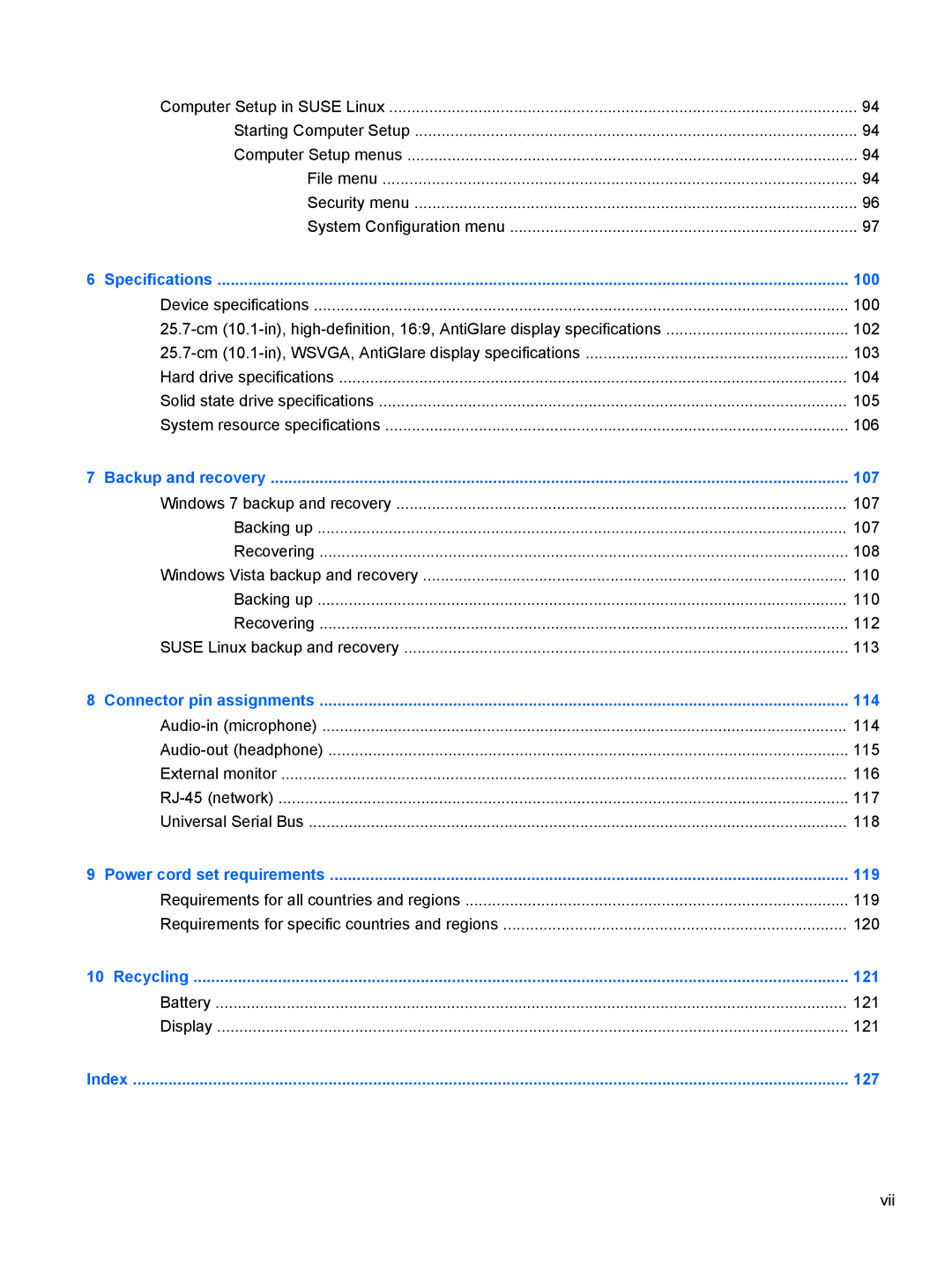 HP 5103 manual 121 