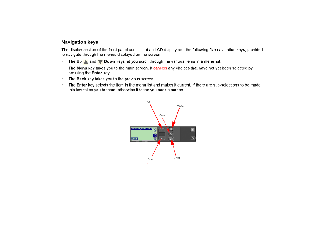 HP 510PS manual Navigation keys 