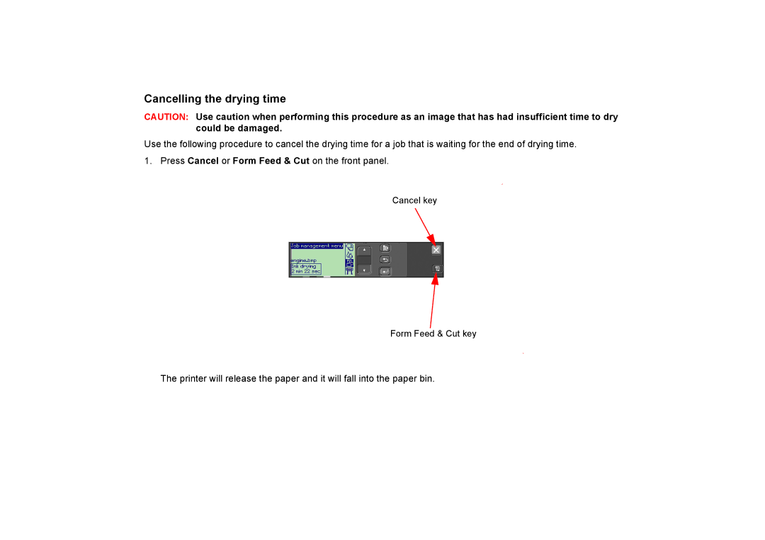 HP 510PS manual Cancelling the drying time 