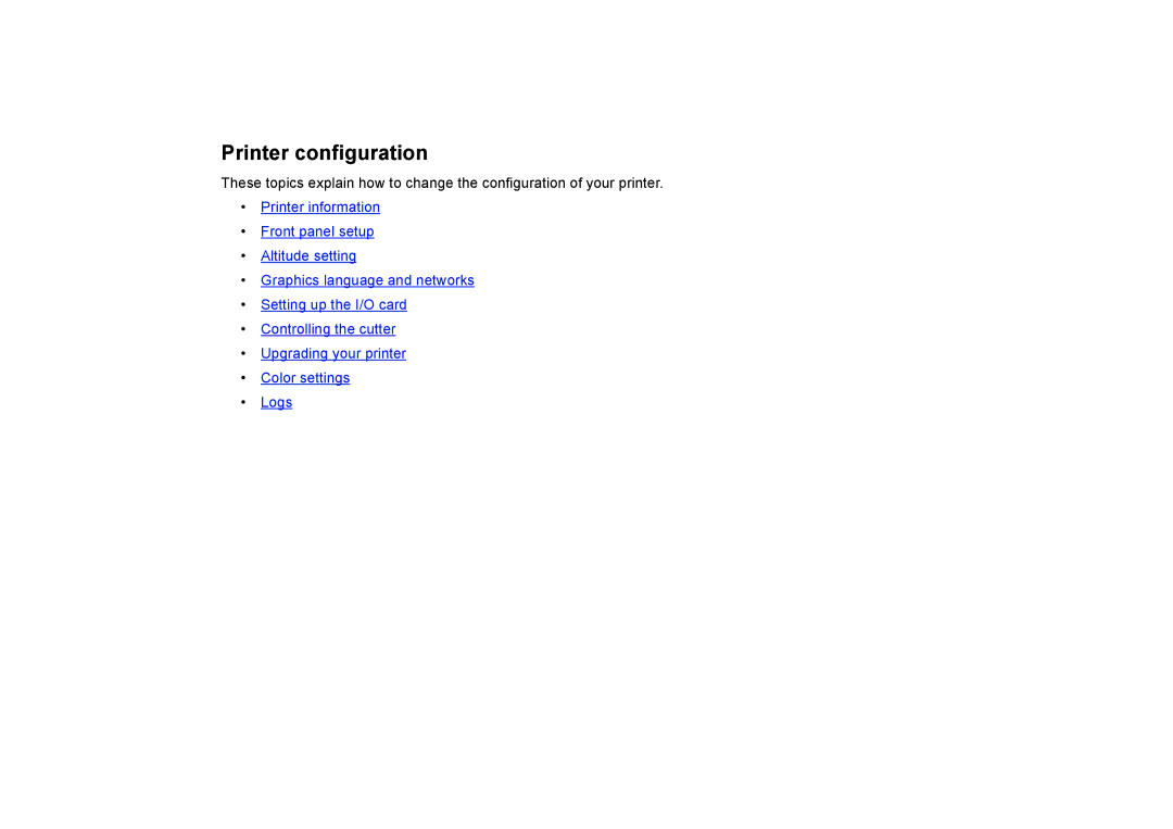 HP 510PS manual Printer configuration 