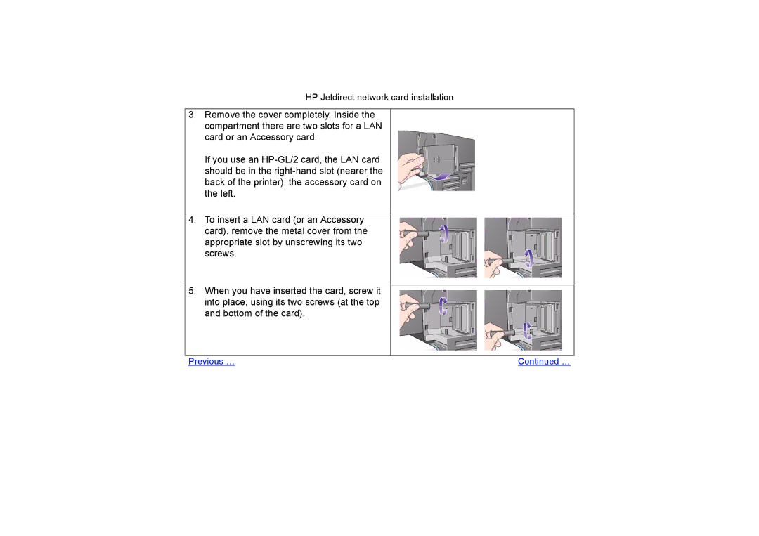 HP 510PS manual Previous … 