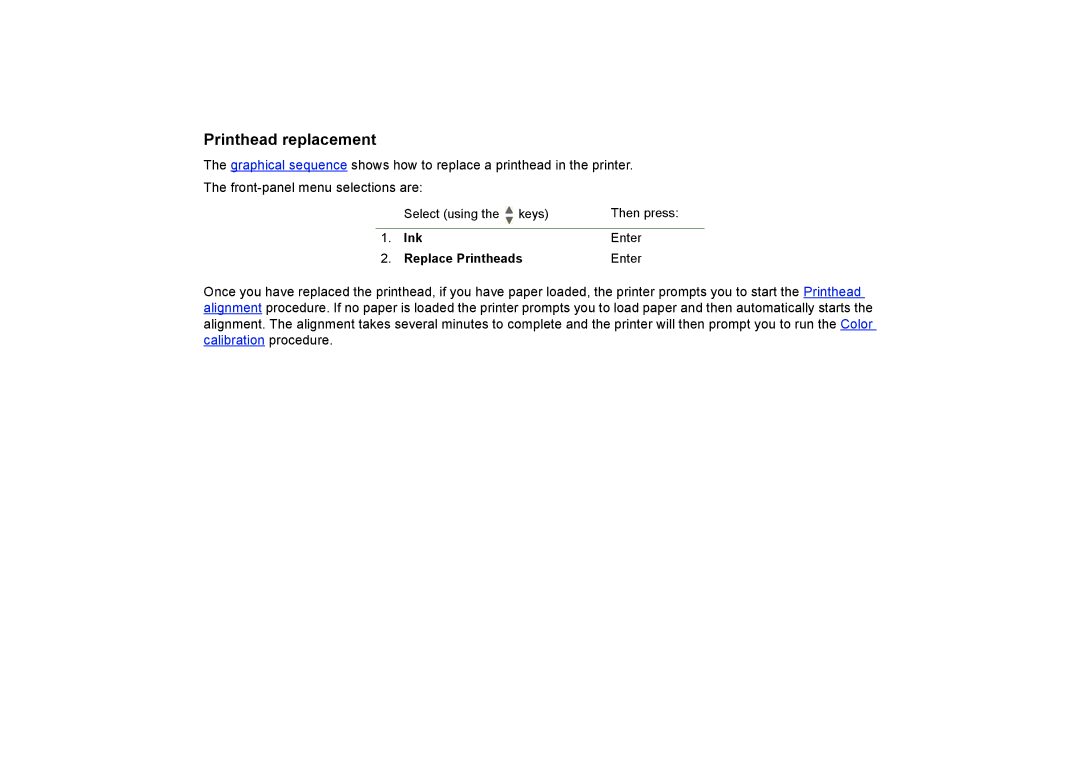 HP 510PS manual Printhead replacement 