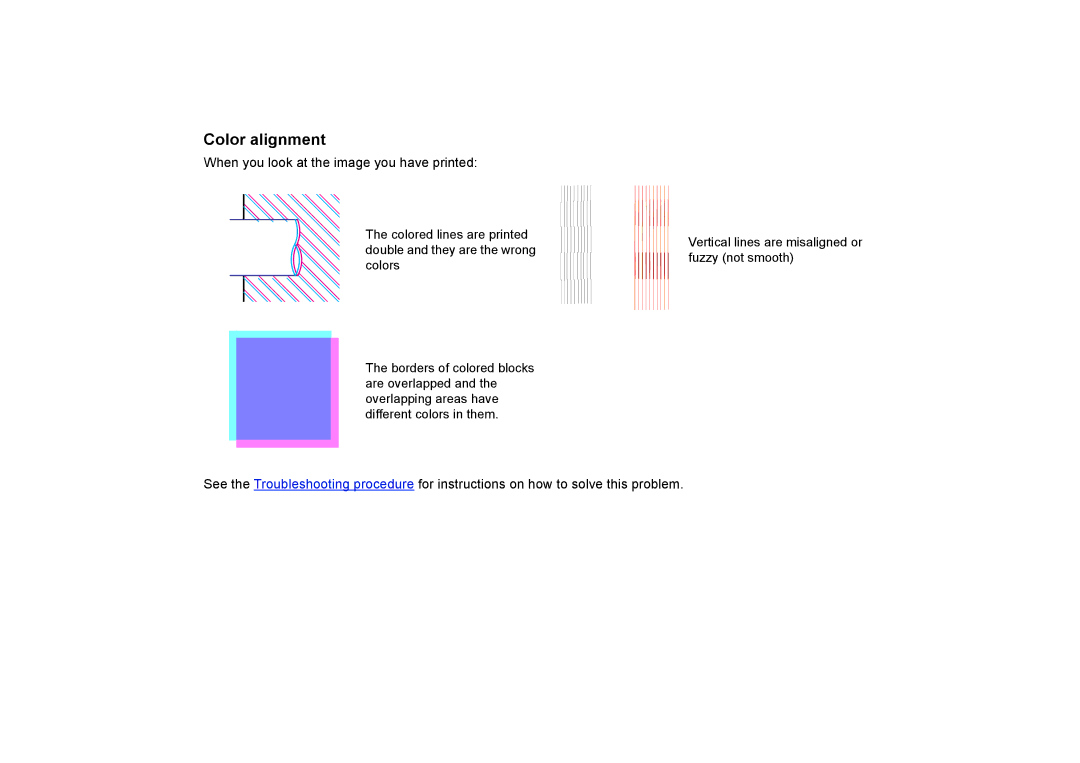 HP 510PS manual Color alignment, When you look at the image you have printed 