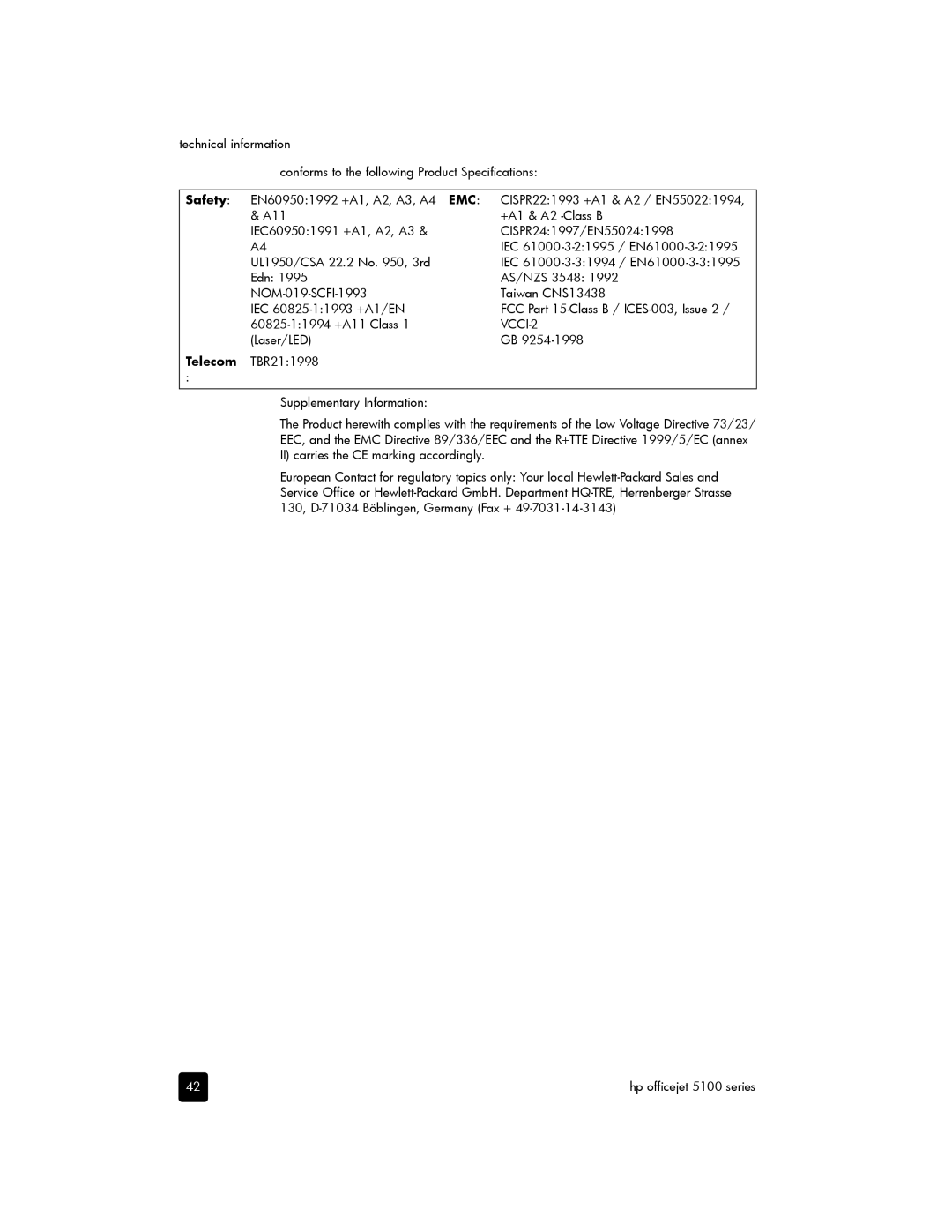 HP 5110v, 5110xi manual Safety 