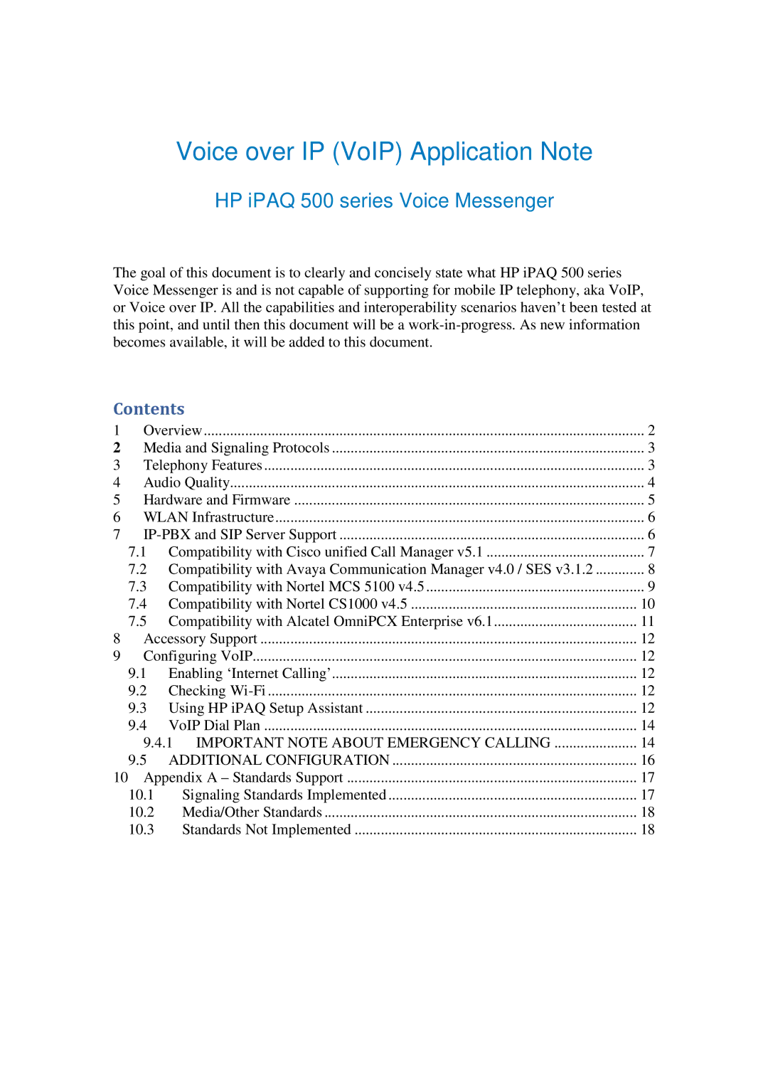 HP 512 manual Voice over IP VoIP Application Note 