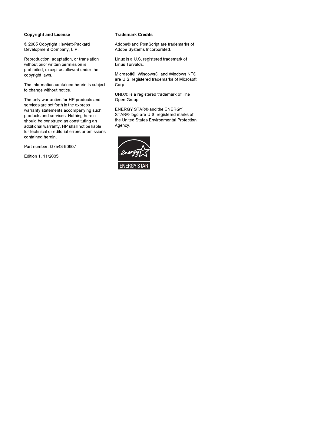 HP 5200 manual Copyright and License, Trademark Credits 