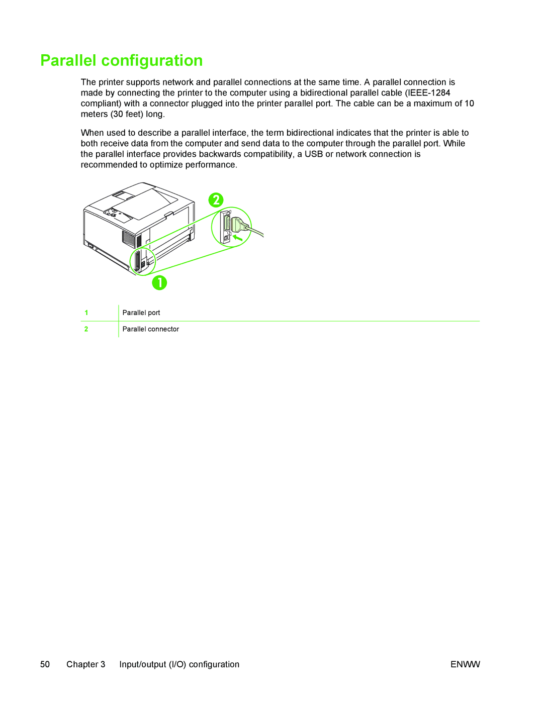 HP 5200 manual Parallel configuration 